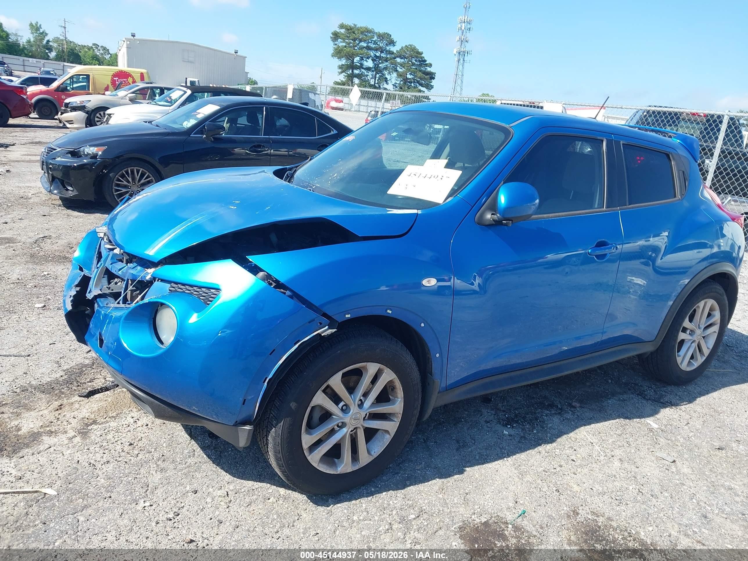 2012 Nissan Juke Sv Blue vin: JN8AF5MR7CT105862