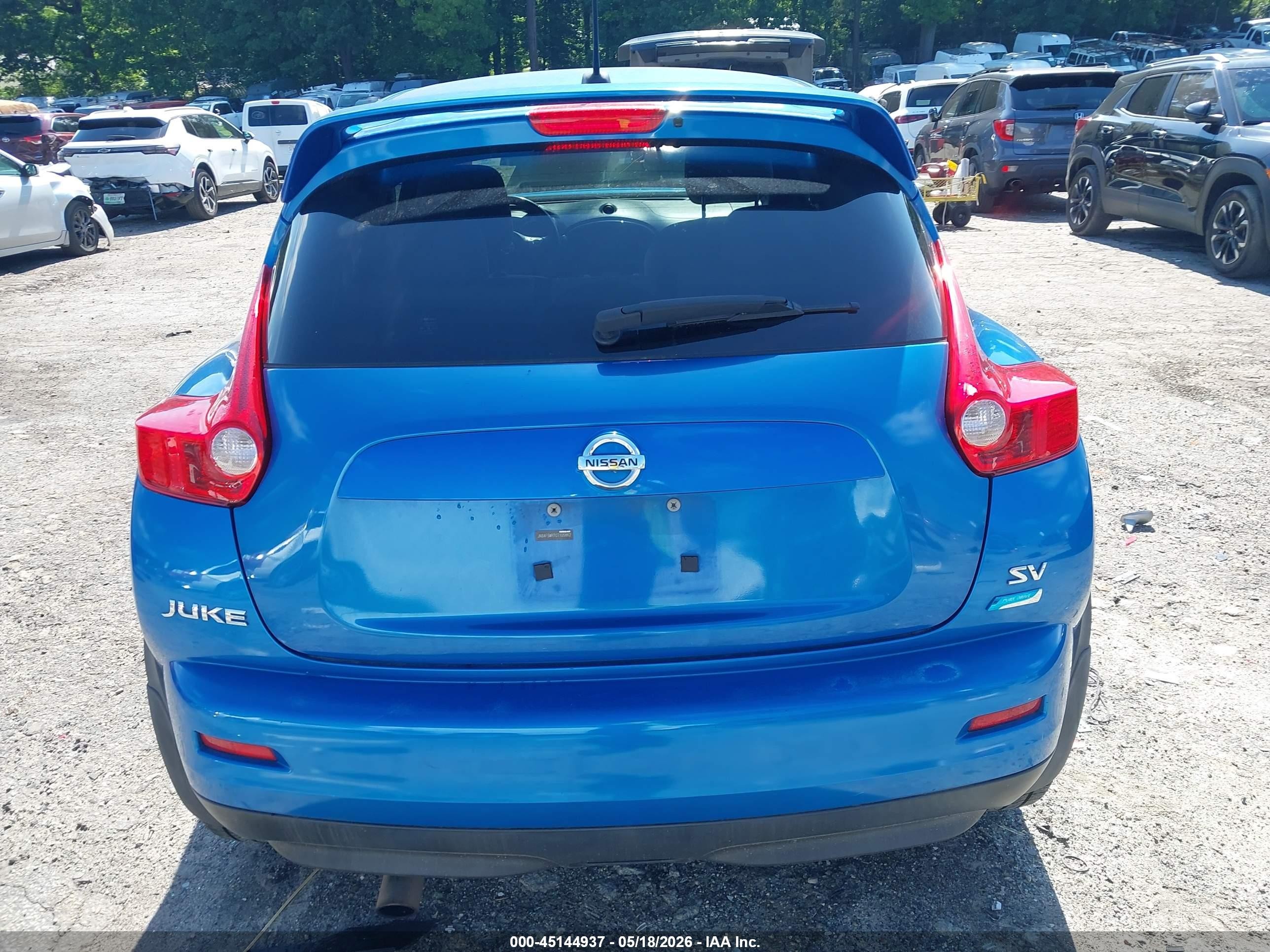 2012 Nissan Juke Sv Blue vin: JN8AF5MR7CT105862