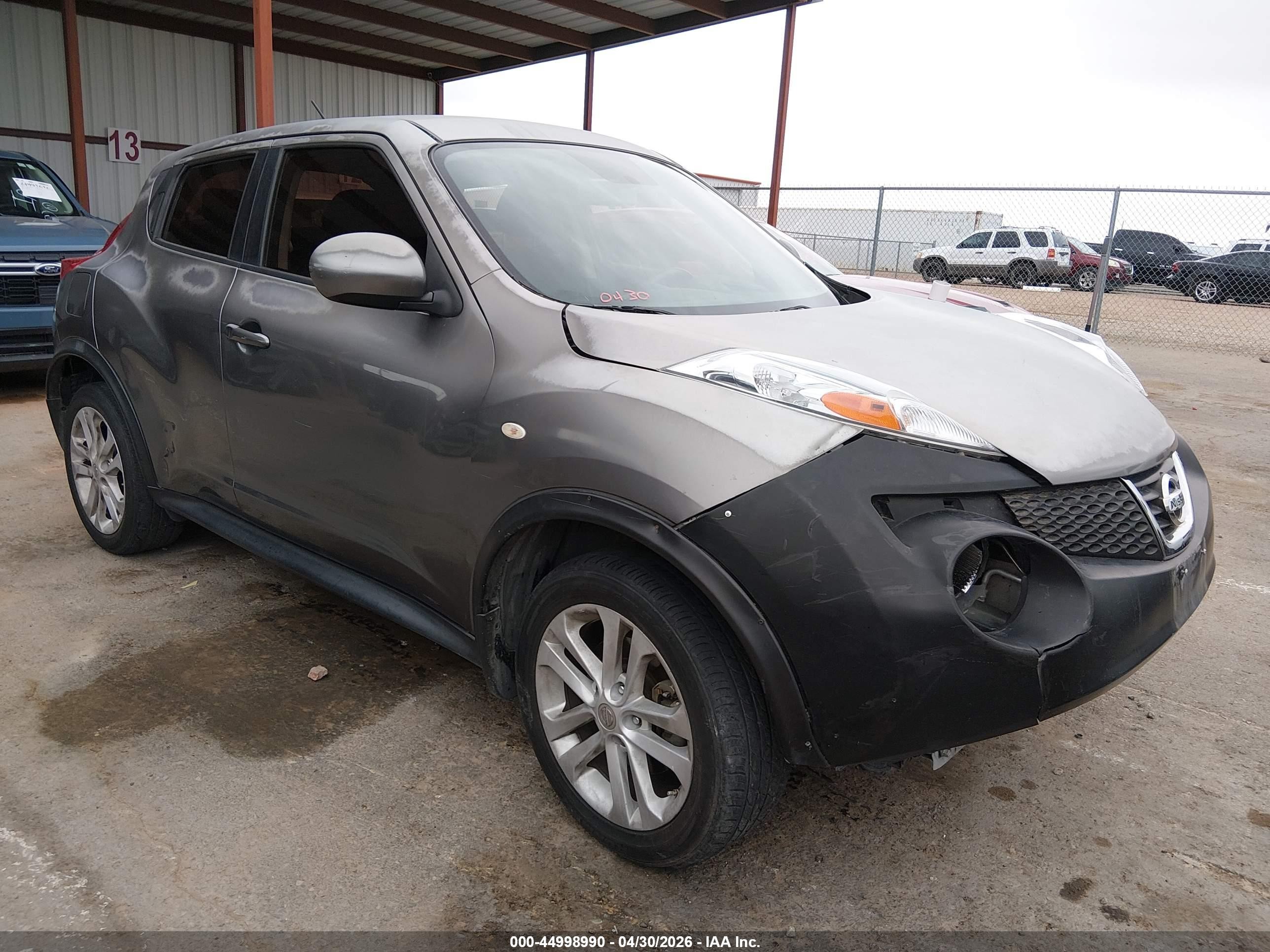 2013 Nissan Juke S Gray vin: JN8AF5MR7DT212489