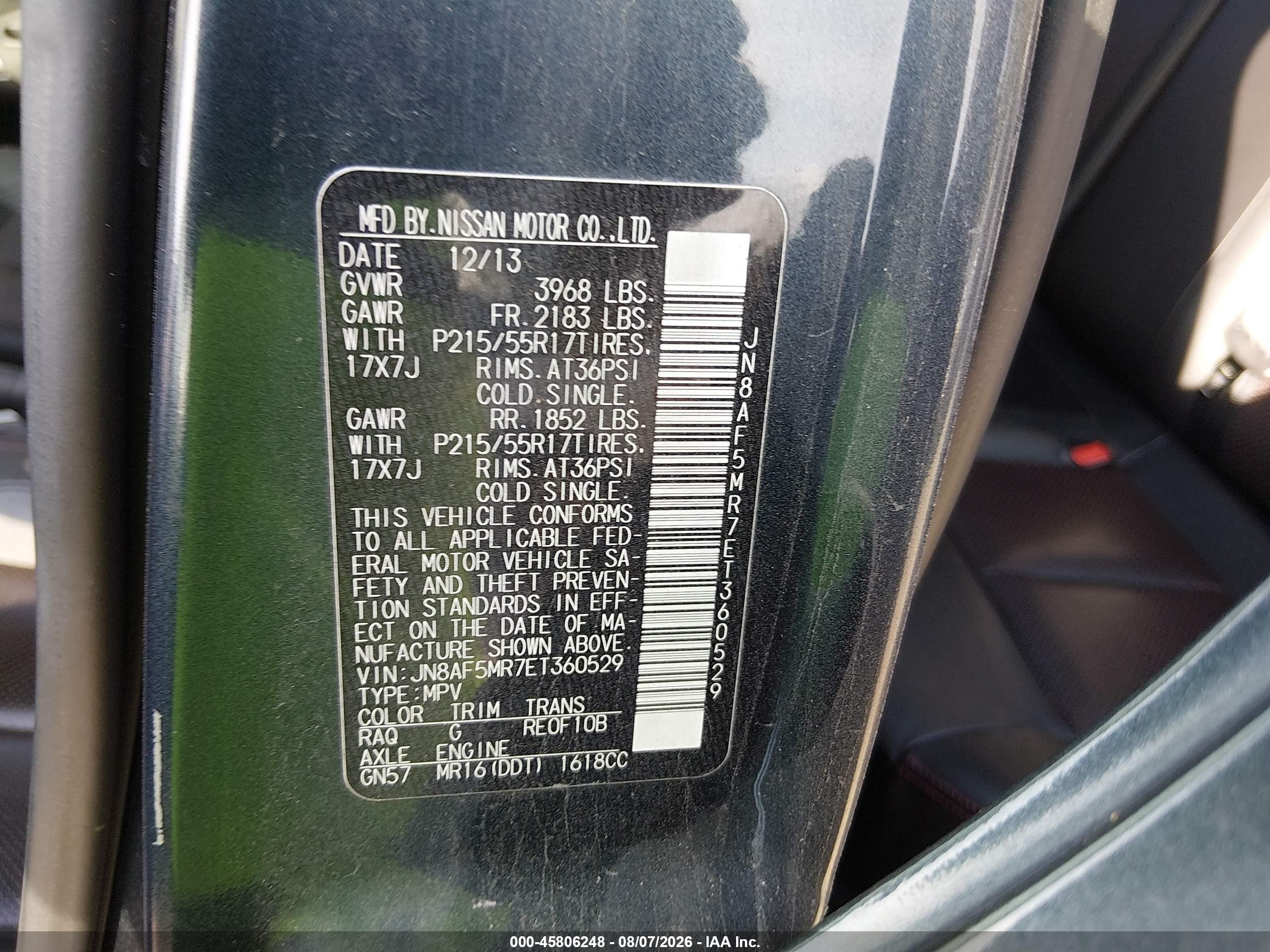 2014 Nissan Juke Sl Blue vin: JN8AF5MR7ET360529