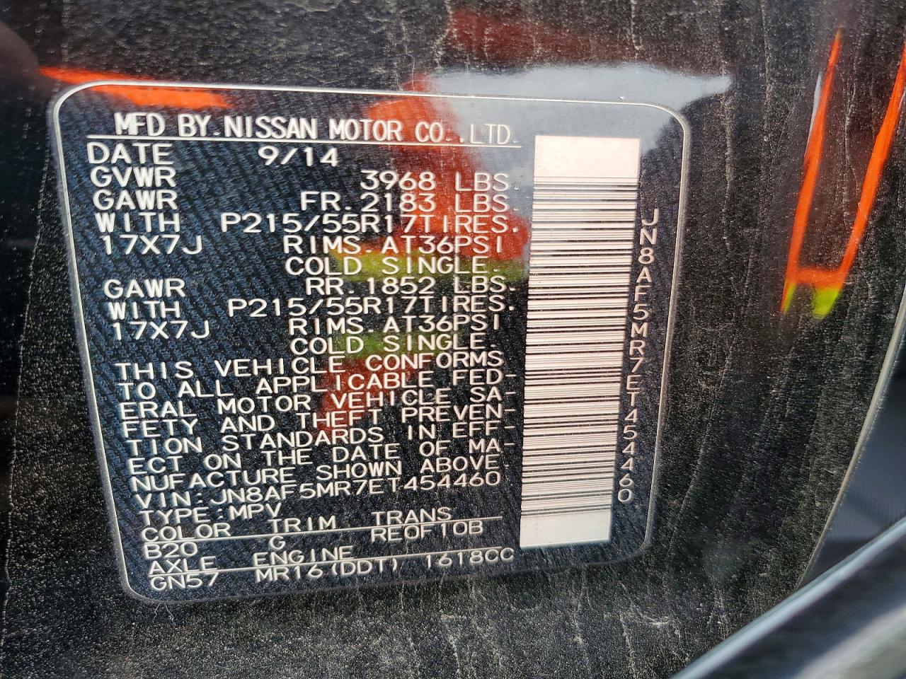2014 Nissan Juke S Black vin: JN8AF5MR7ET454460