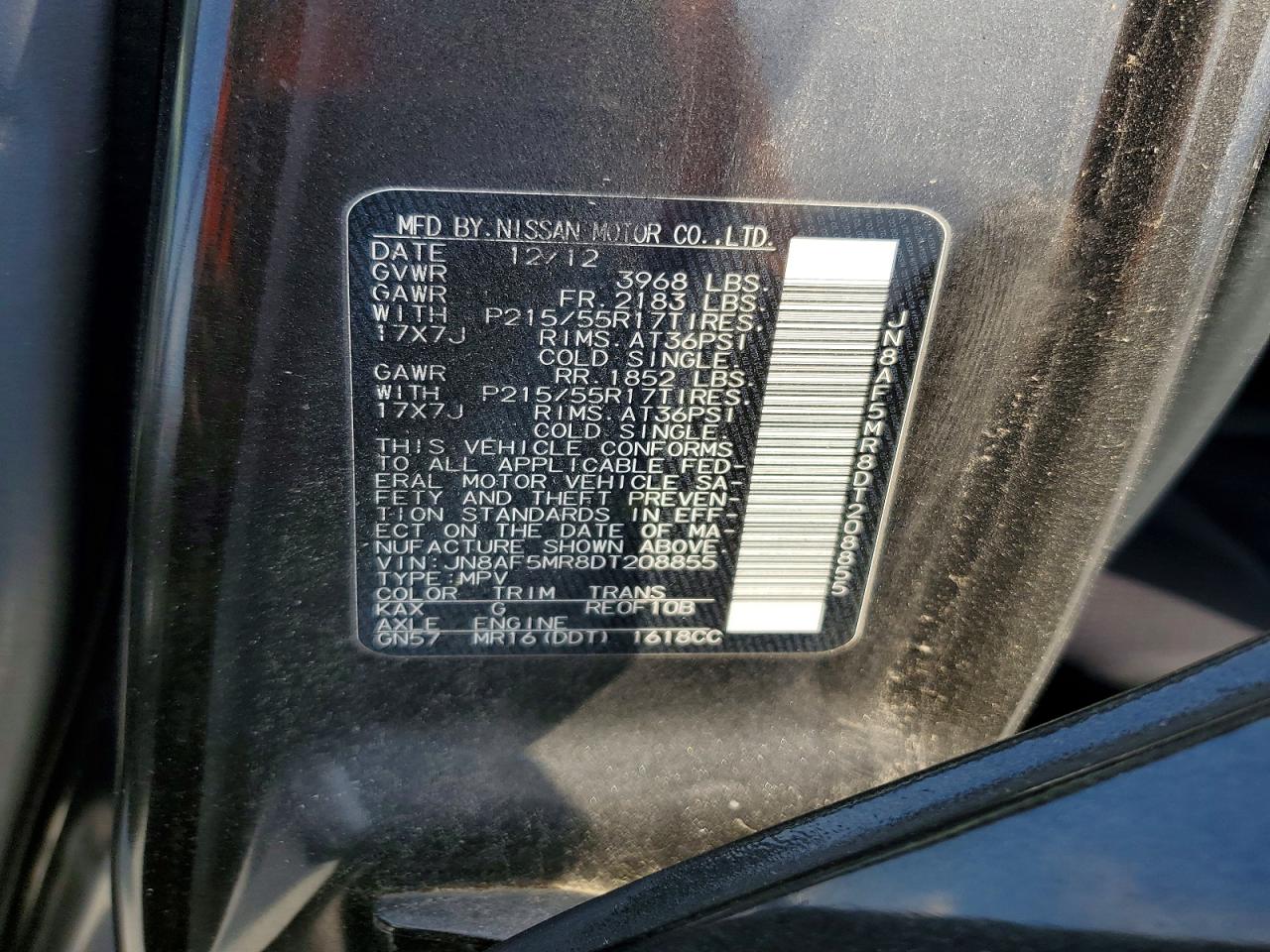 2013 Nissan Juke S Black vin: JN8AF5MR8DT208855