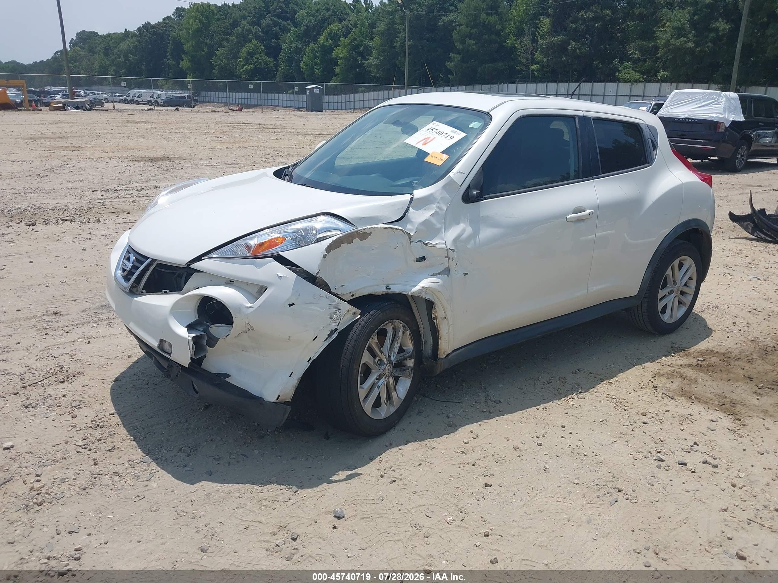 2013 Nissan Juke Sl White vin: JN8AF5MR8DT219547