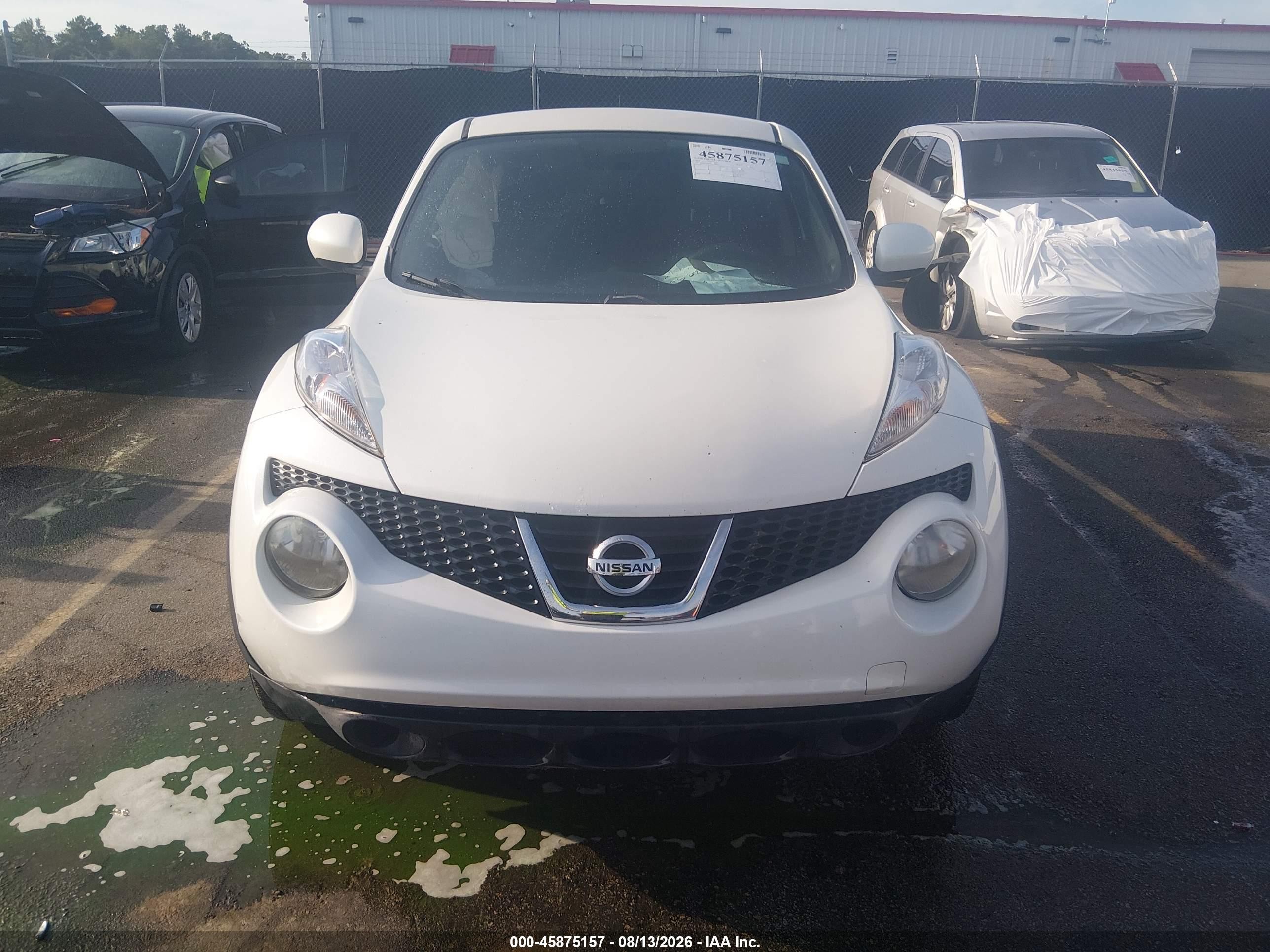 2014 Nissan Juke S White vin: JN8AF5MR8ET350883