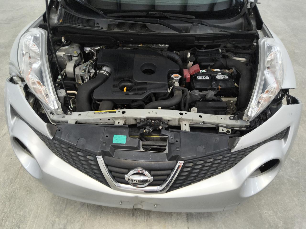 2014 Nissan Juke S Silver vin: JN8AF5MR8ET353959 Damage: Front Bumper Reinforcement, Bent, 1 To 2 Inches