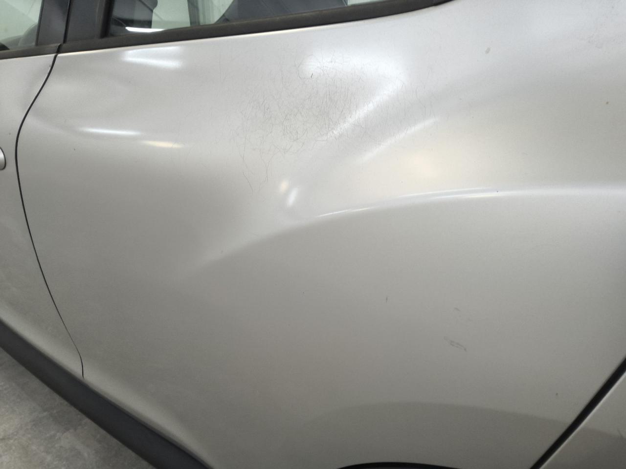 2014 Nissan Juke S Silver vin: JN8AF5MR8ET353959 Damage: Left Rear Door, Multiple Scratches Heavy, 3