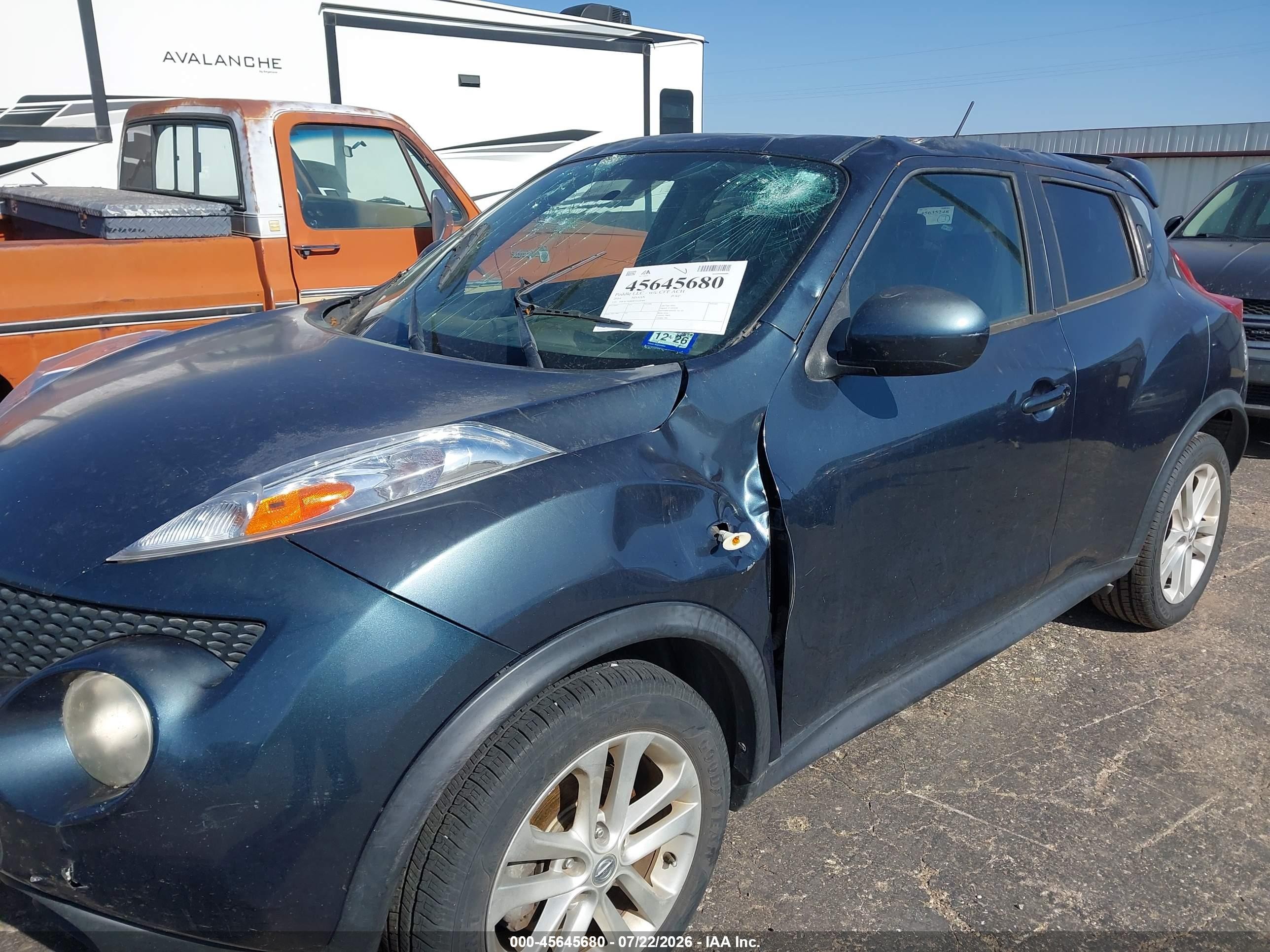 2014 Nissan Juke Sl Blue vin: JN8AF5MR8ET358966