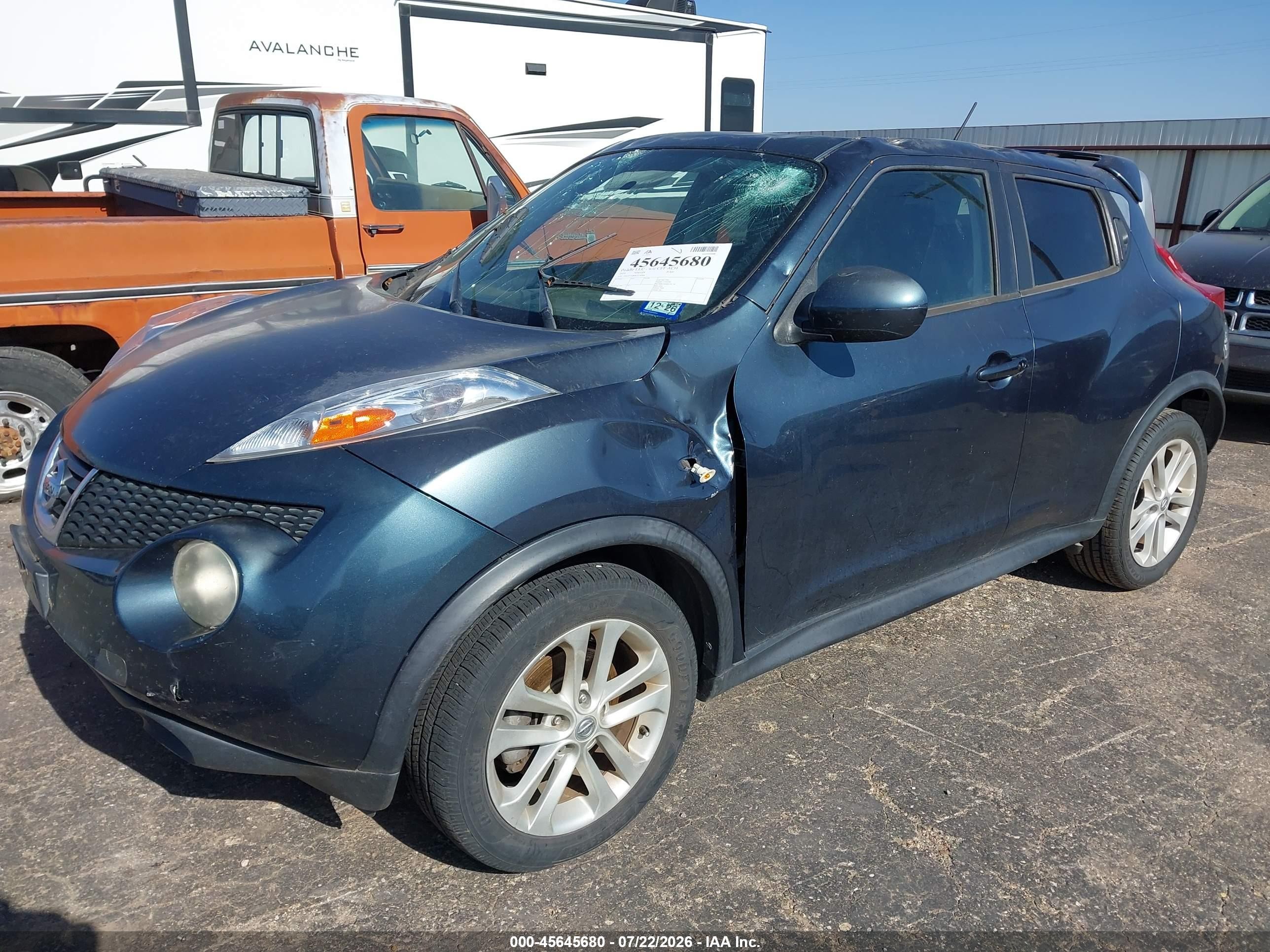 2014 Nissan Juke Sl Blue vin: JN8AF5MR8ET358966