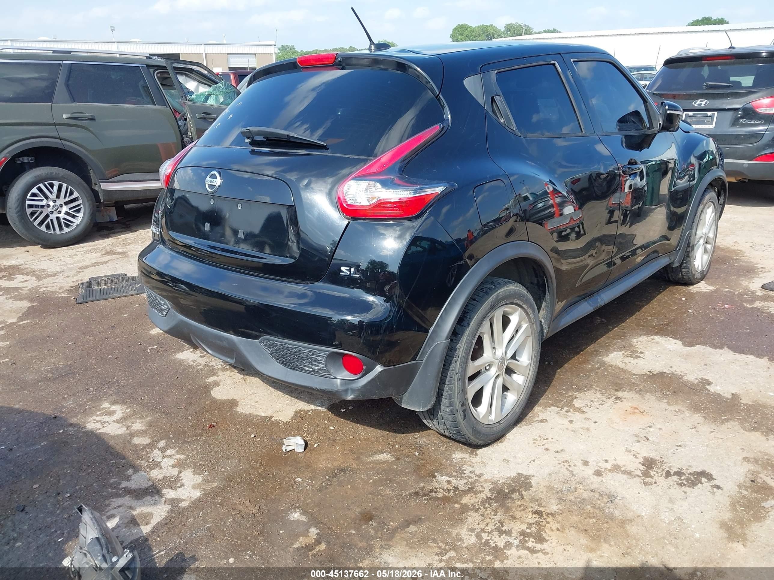 2015 Nissan Juke Sl Black vin: JN8AF5MR8FT504137