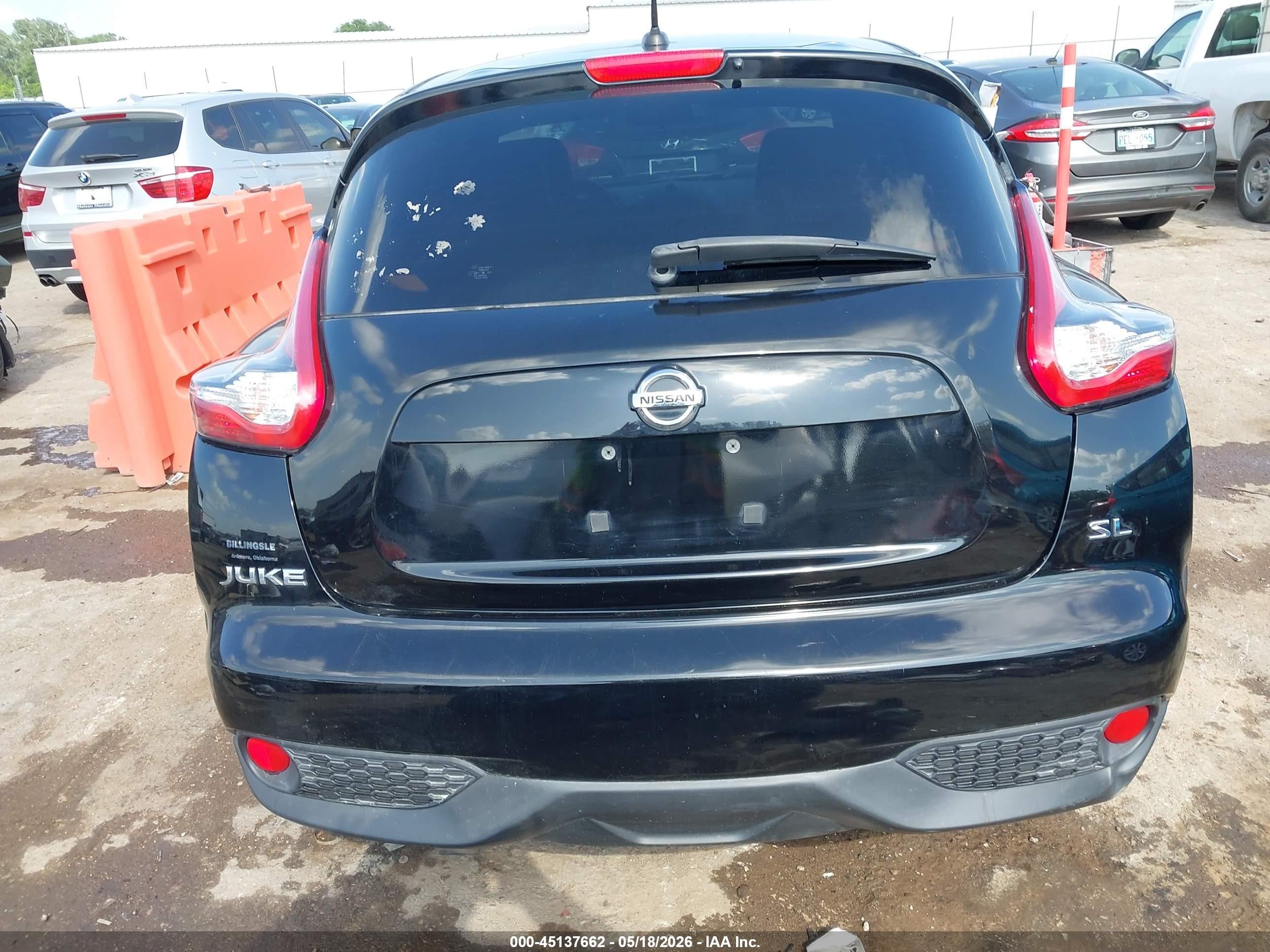 2015 Nissan Juke Sl Black vin: JN8AF5MR8FT504137
