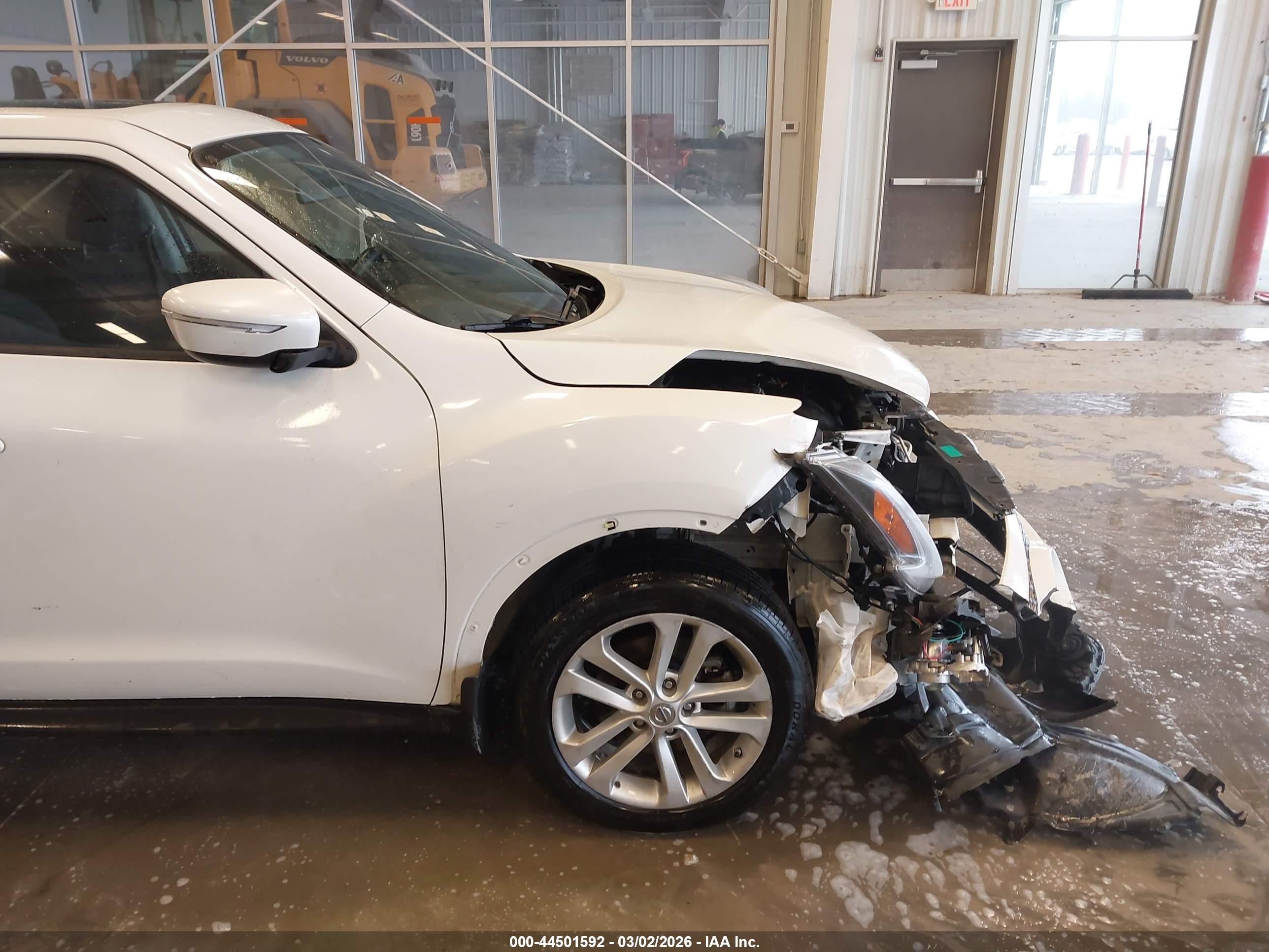 2015 Nissan Juke Sv White vin: JN8AF5MR8FT504381