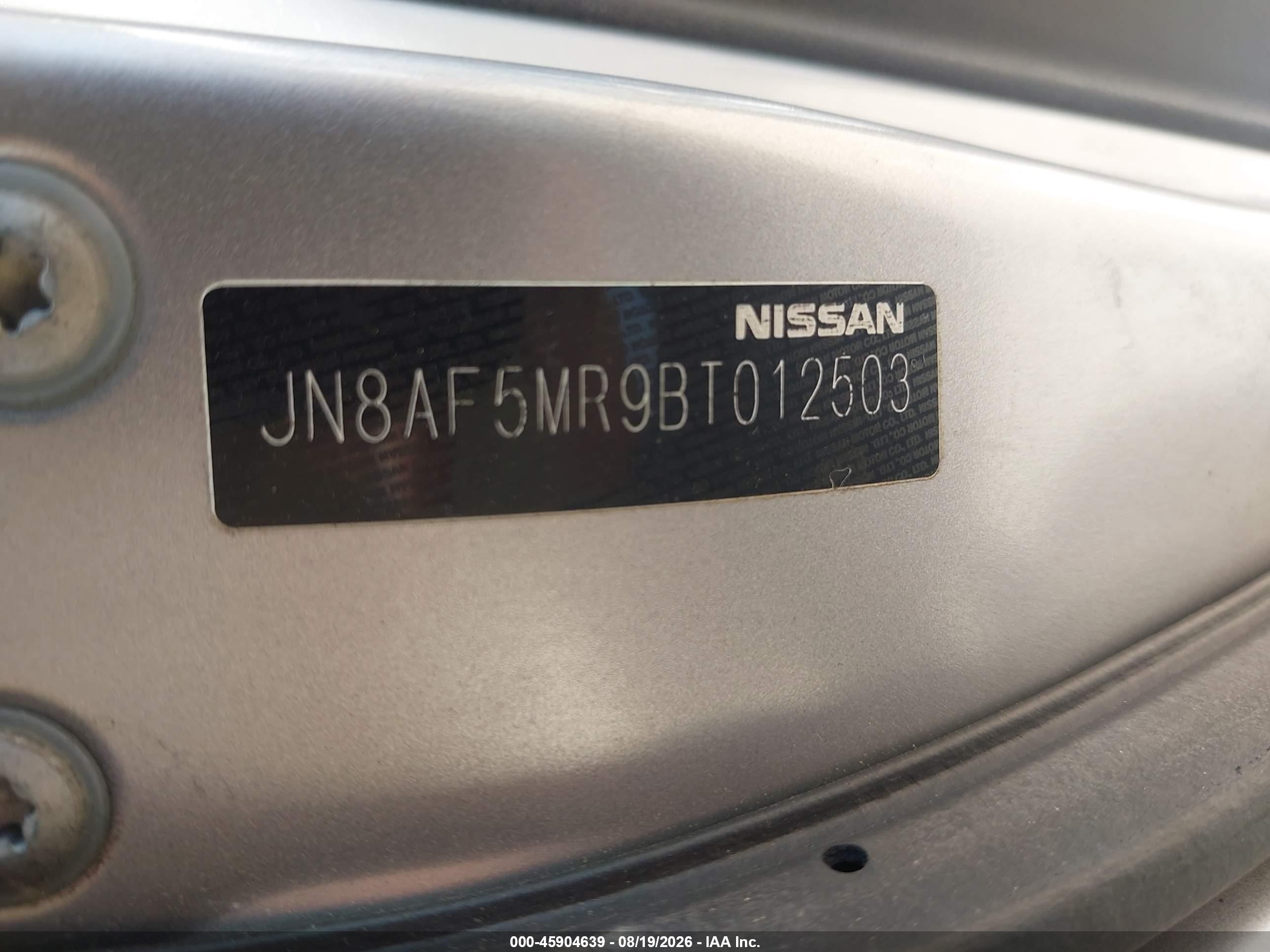 2011 Nissan Juke Sv Silver vin: JN8AF5MR9BT012503
