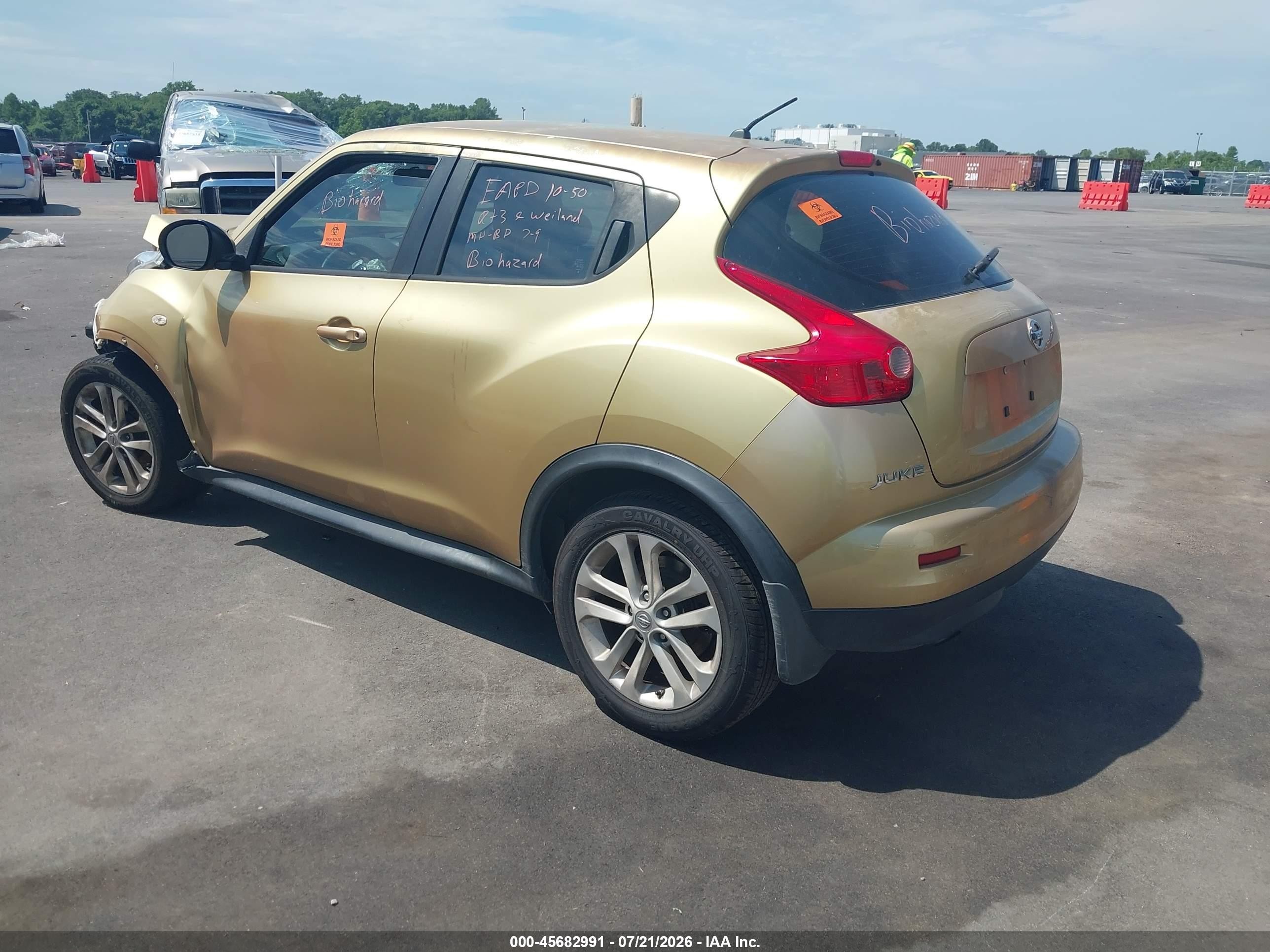 2013 Nissan Juke S Gold vin: JN8AF5MR9DT200117