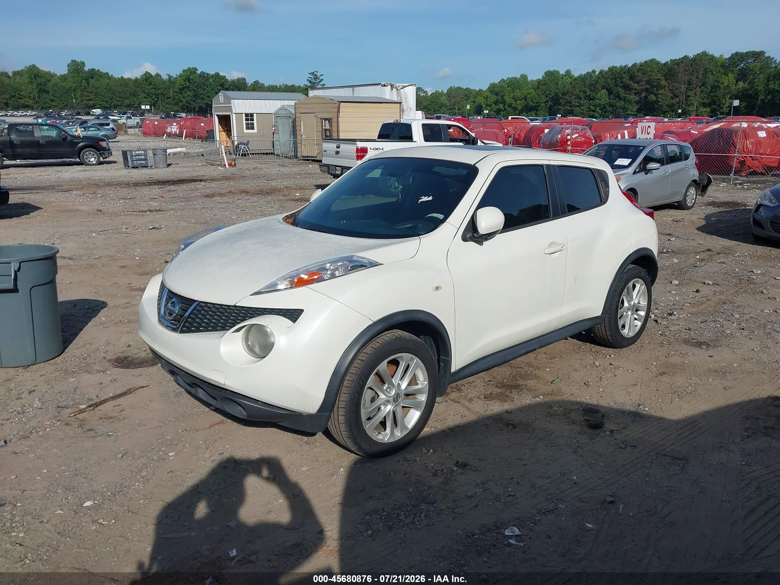 2014 Nissan Juke Sv White vin: JN8AF5MR9ET356501