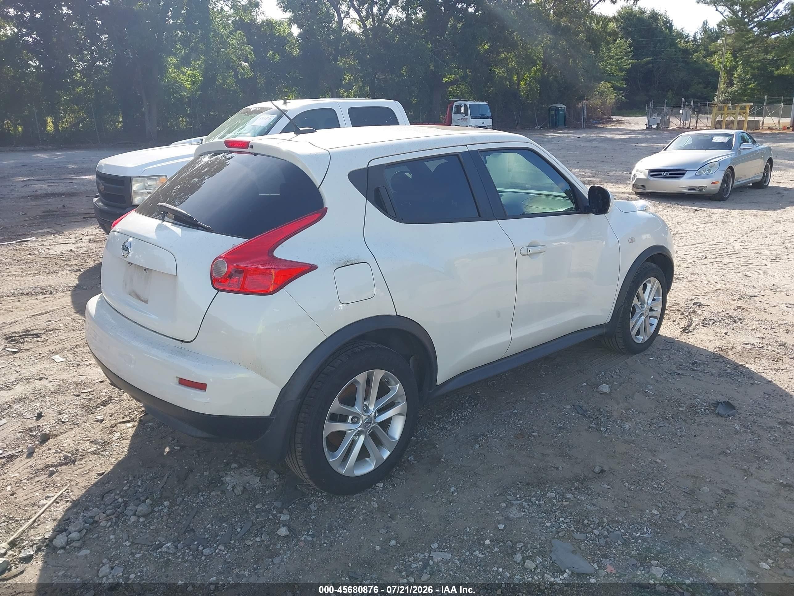 2014 Nissan Juke Sv White vin: JN8AF5MR9ET356501
