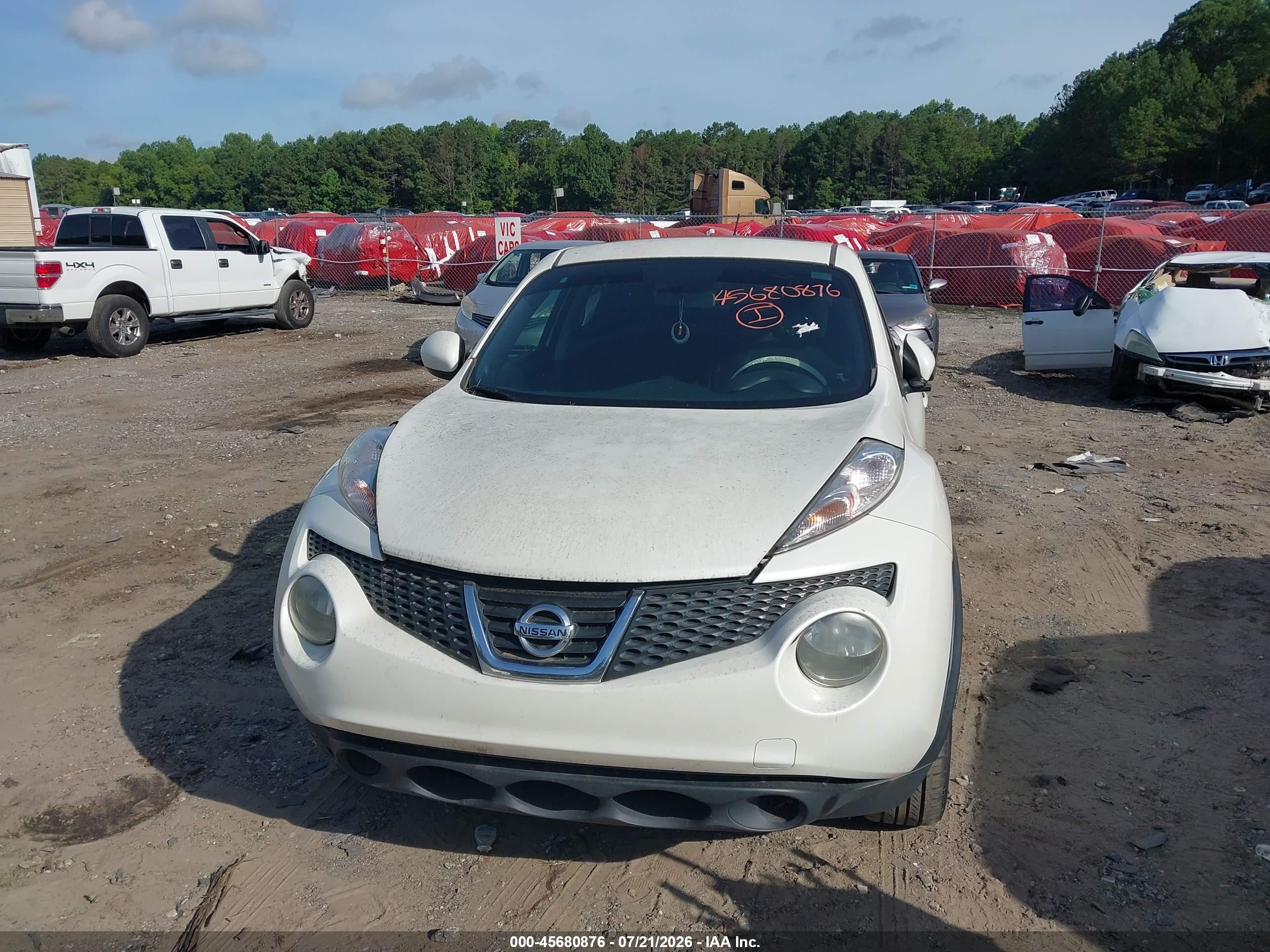 2014 Nissan Juke Sv White vin: JN8AF5MR9ET356501