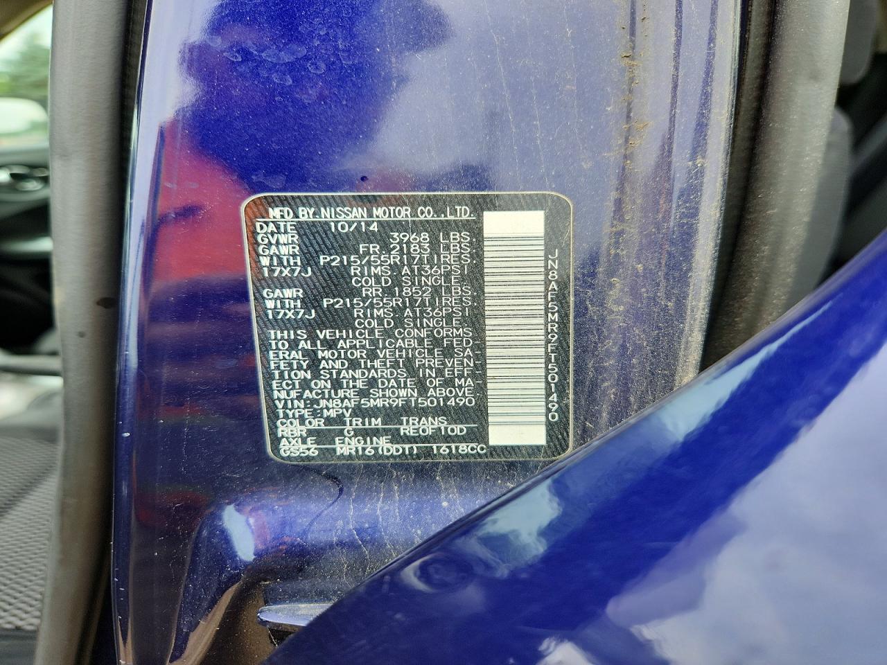 2015 Nissan Juke S Purple vin: JN8AF5MR9FT501490