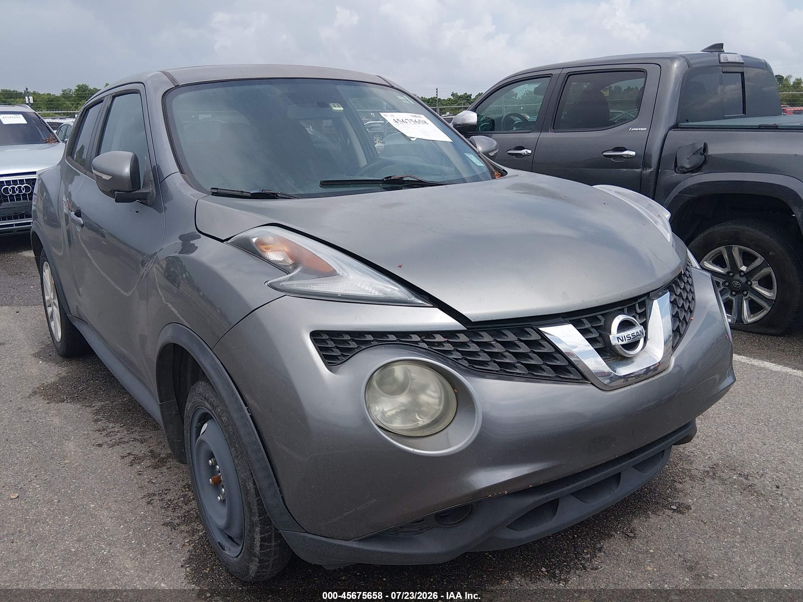 2015 Nissan Juke Sv Gray vin: JN8AF5MR9FT504163