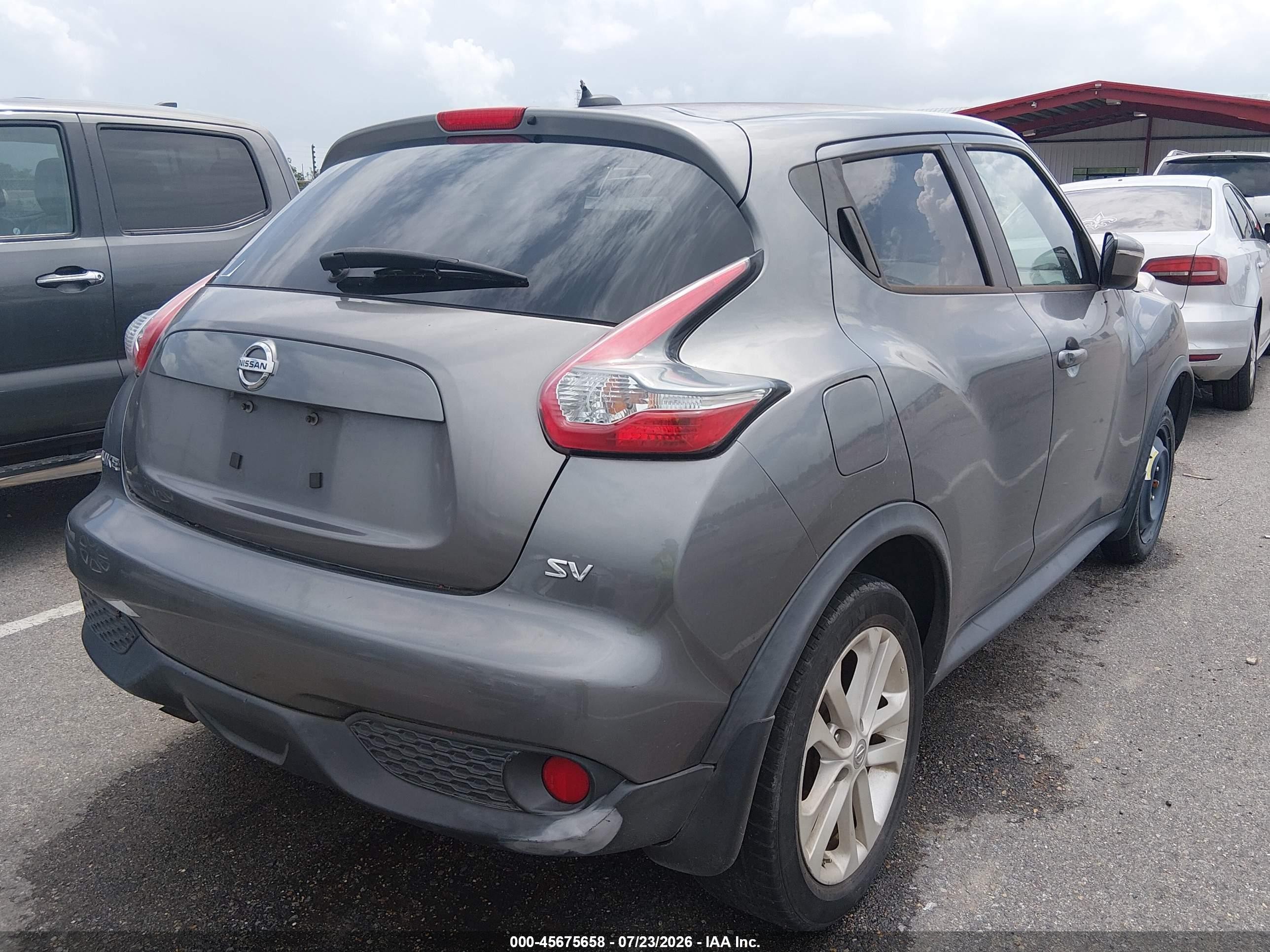 2015 Nissan Juke Sv Gray vin: JN8AF5MR9FT504163