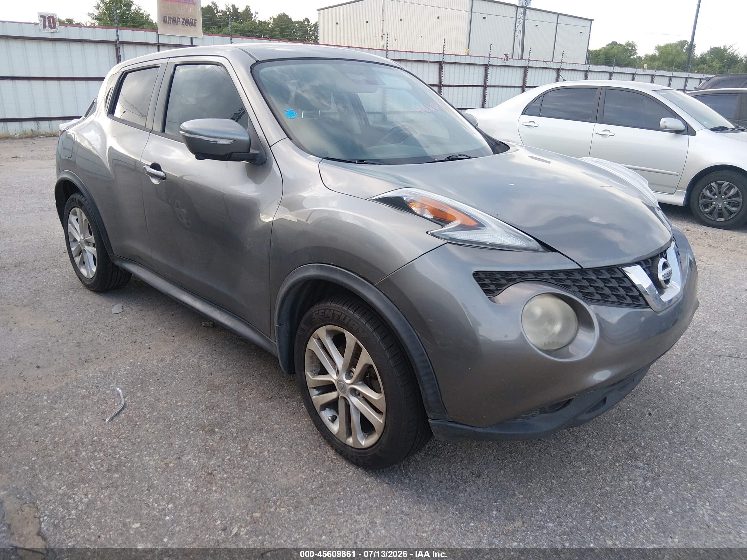 2015 Nissan Juke Sv Gray vin: JN8AF5MR9FT506527