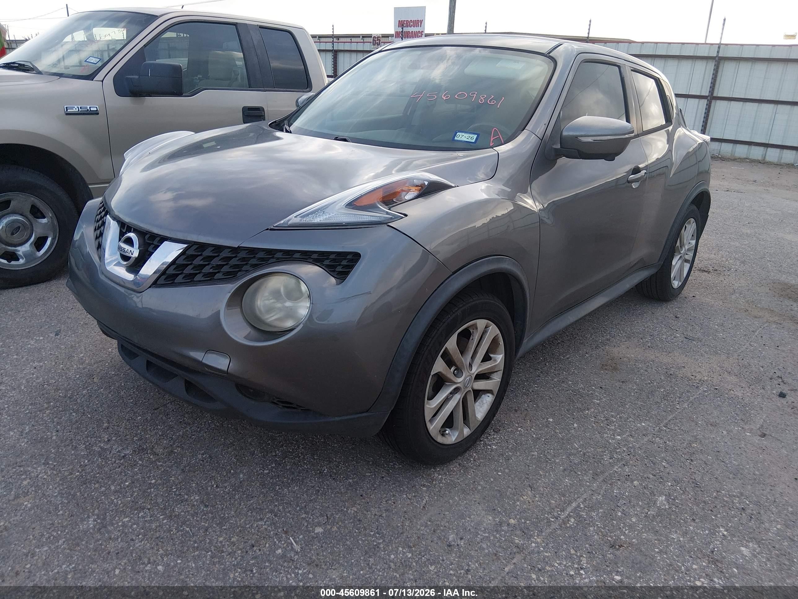 2015 Nissan Juke Sv Gray vin: JN8AF5MR9FT506527