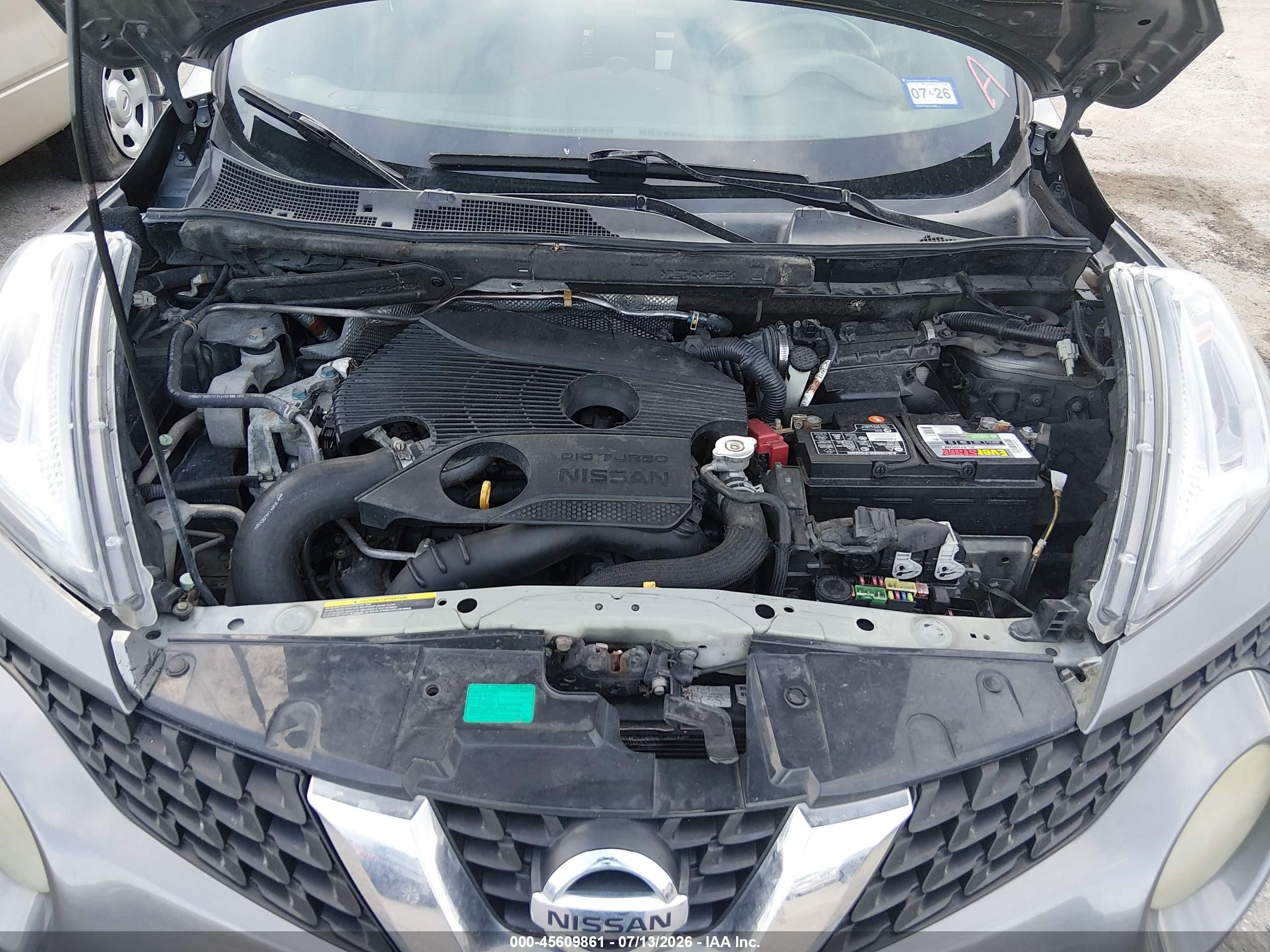 2015 Nissan Juke Sv Gray vin: JN8AF5MR9FT506527