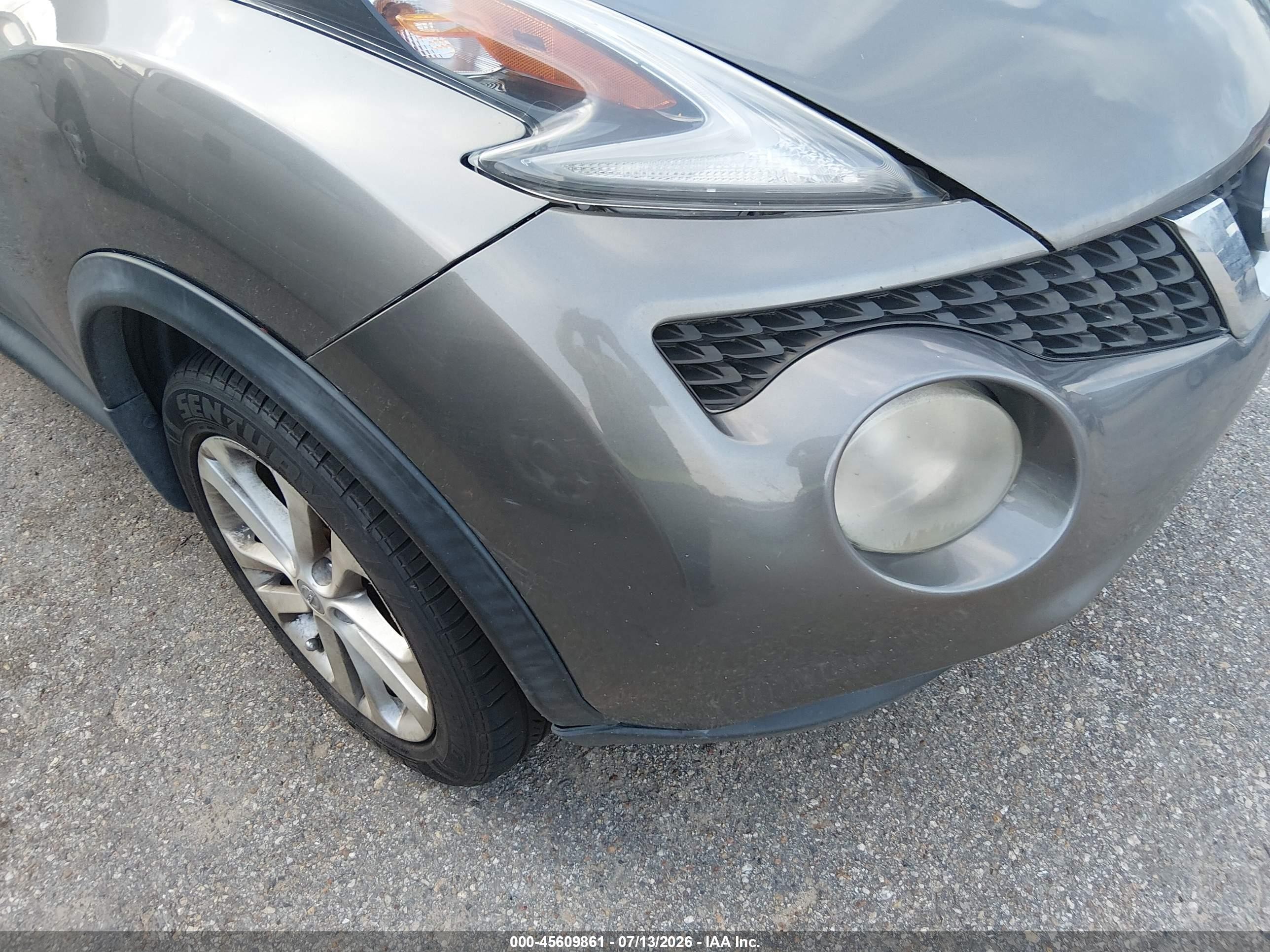 2015 Nissan Juke Sv Gray vin: JN8AF5MR9FT506527