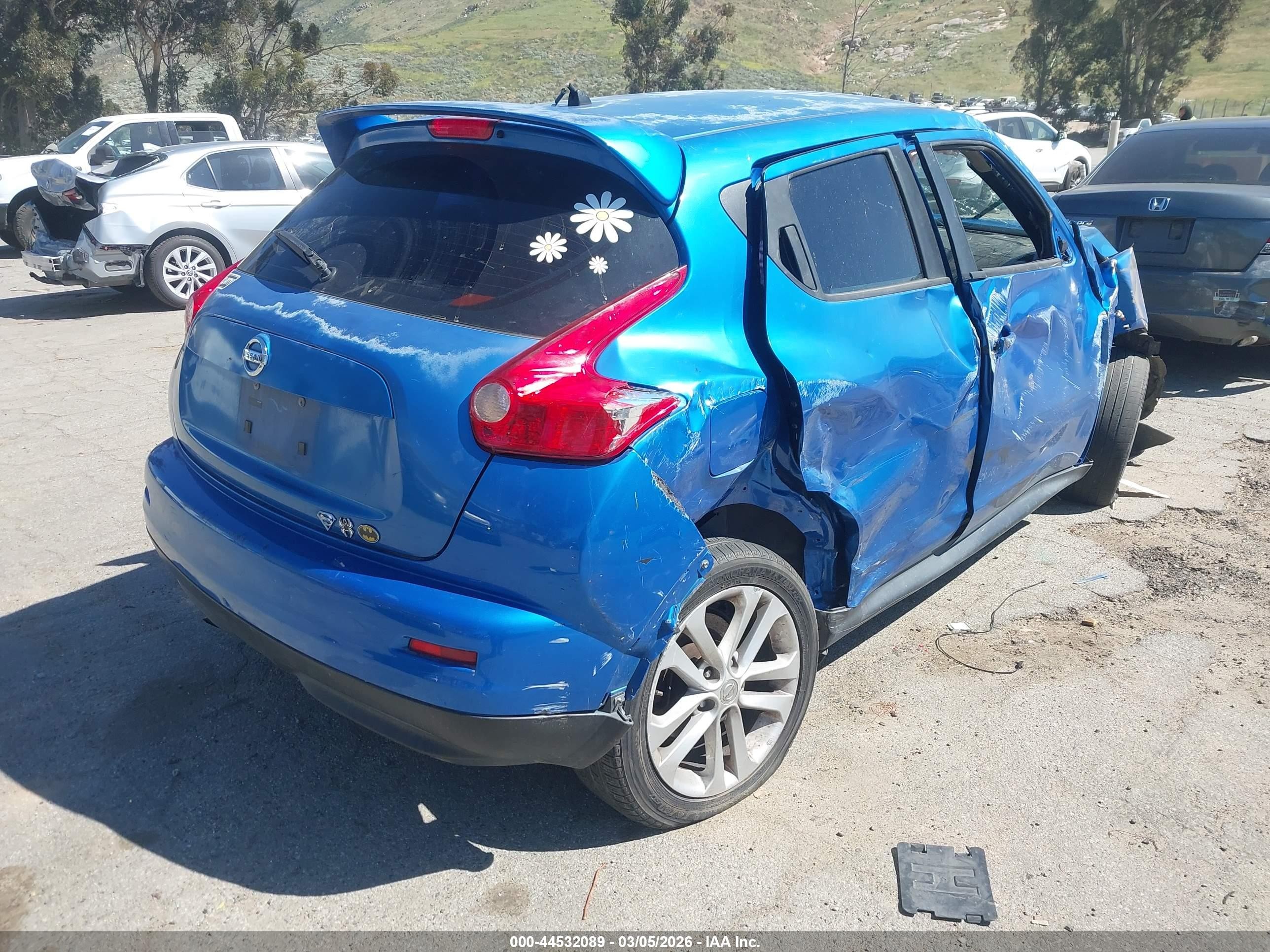 2011 Nissan Juke S Blue vin: JN8AF5MRXBT019153