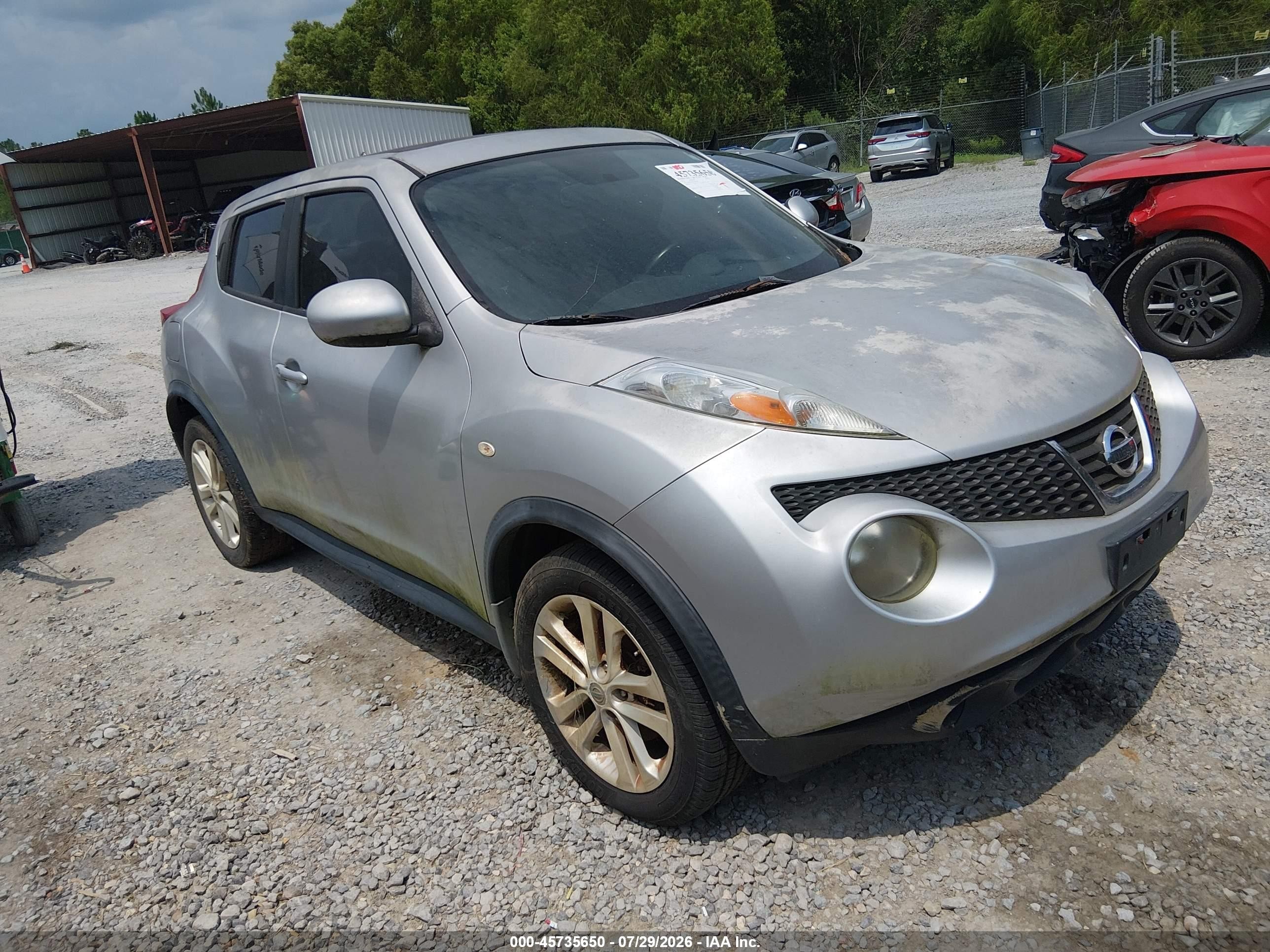 2013 Nissan Juke Sv Gray vin: JN8AF5MRXDT207481
