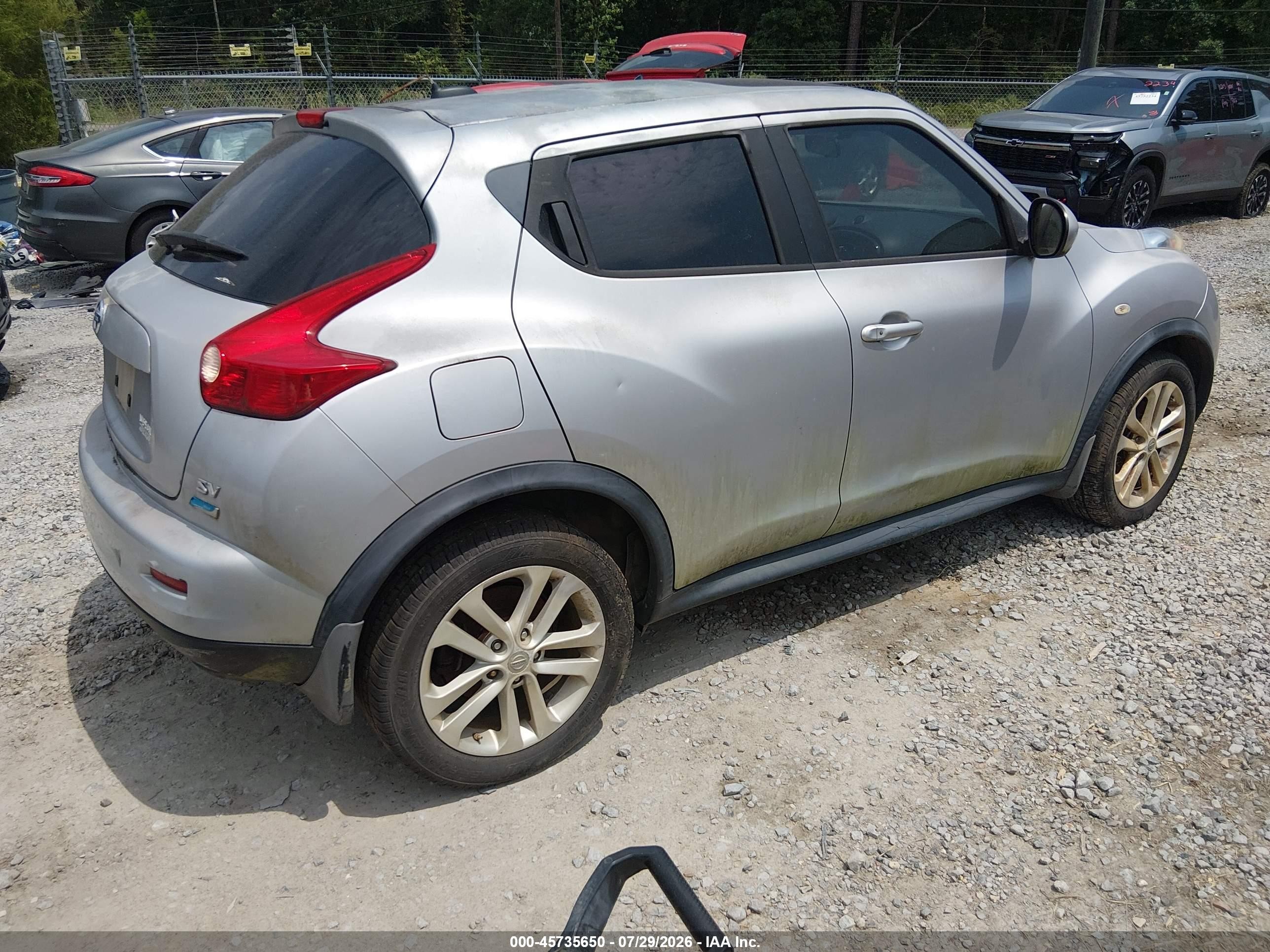 2013 Nissan Juke Sv Gray vin: JN8AF5MRXDT207481