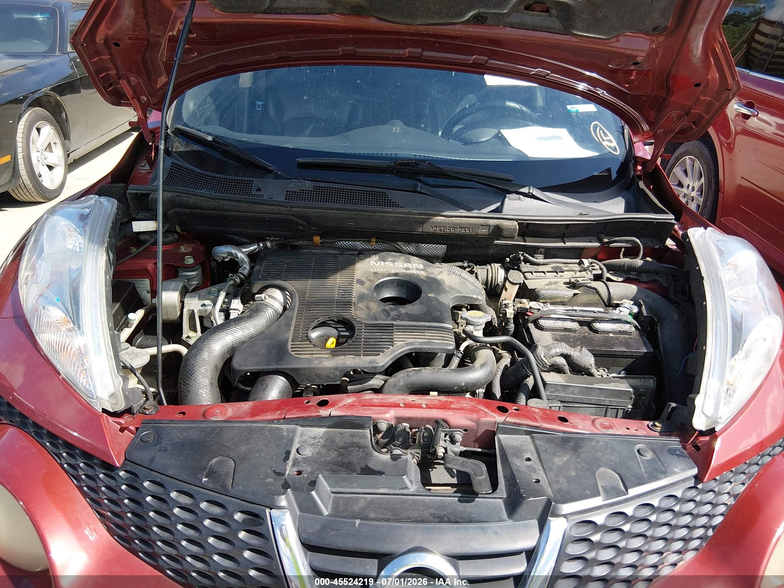 2013 Nissan Juke Sl Burgundy vin: JN8AF5MRXDT208663