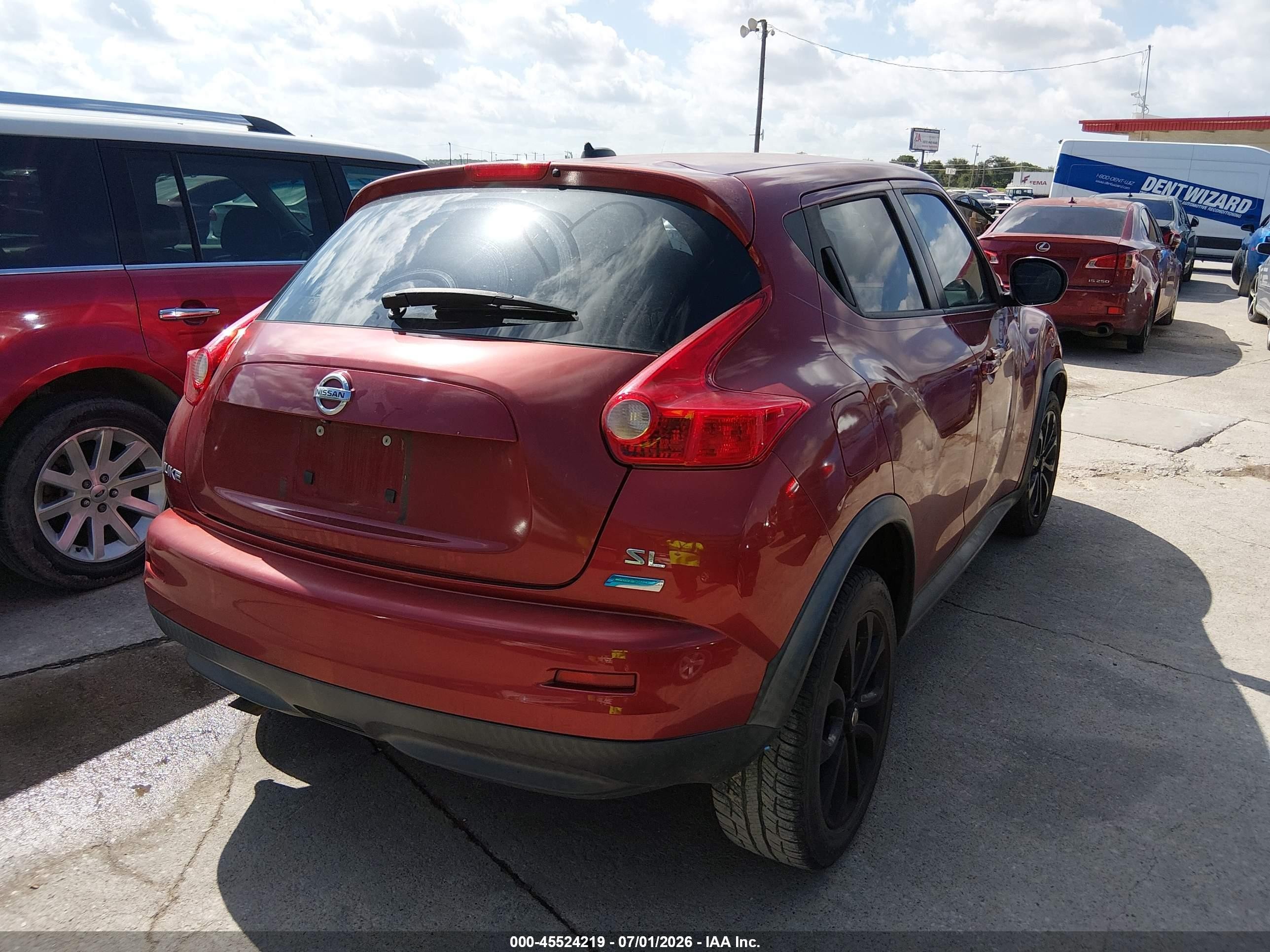 2013 Nissan Juke Sl Burgundy vin: JN8AF5MRXDT208663