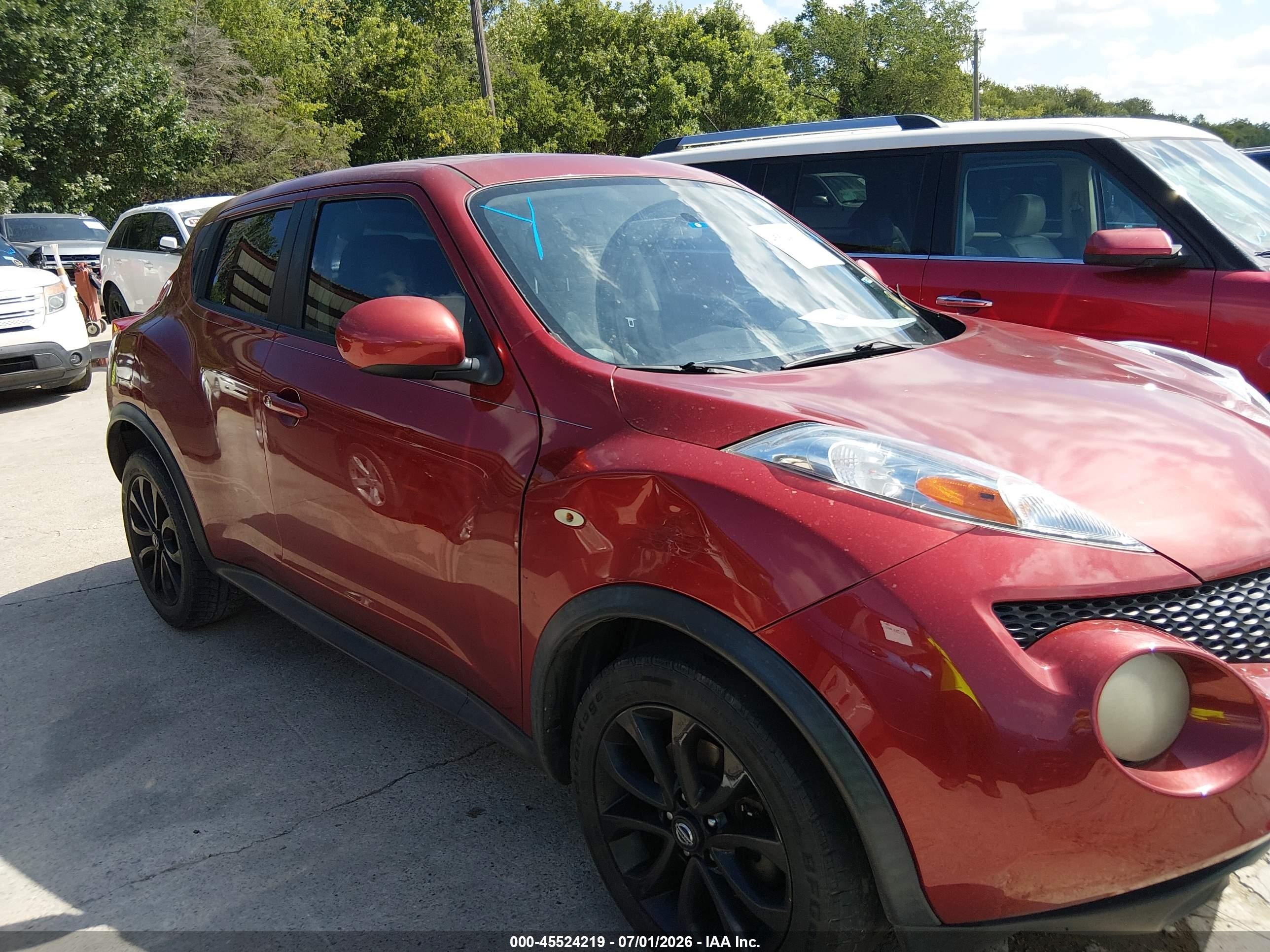 2013 Nissan Juke Sl Burgundy vin: JN8AF5MRXDT208663
