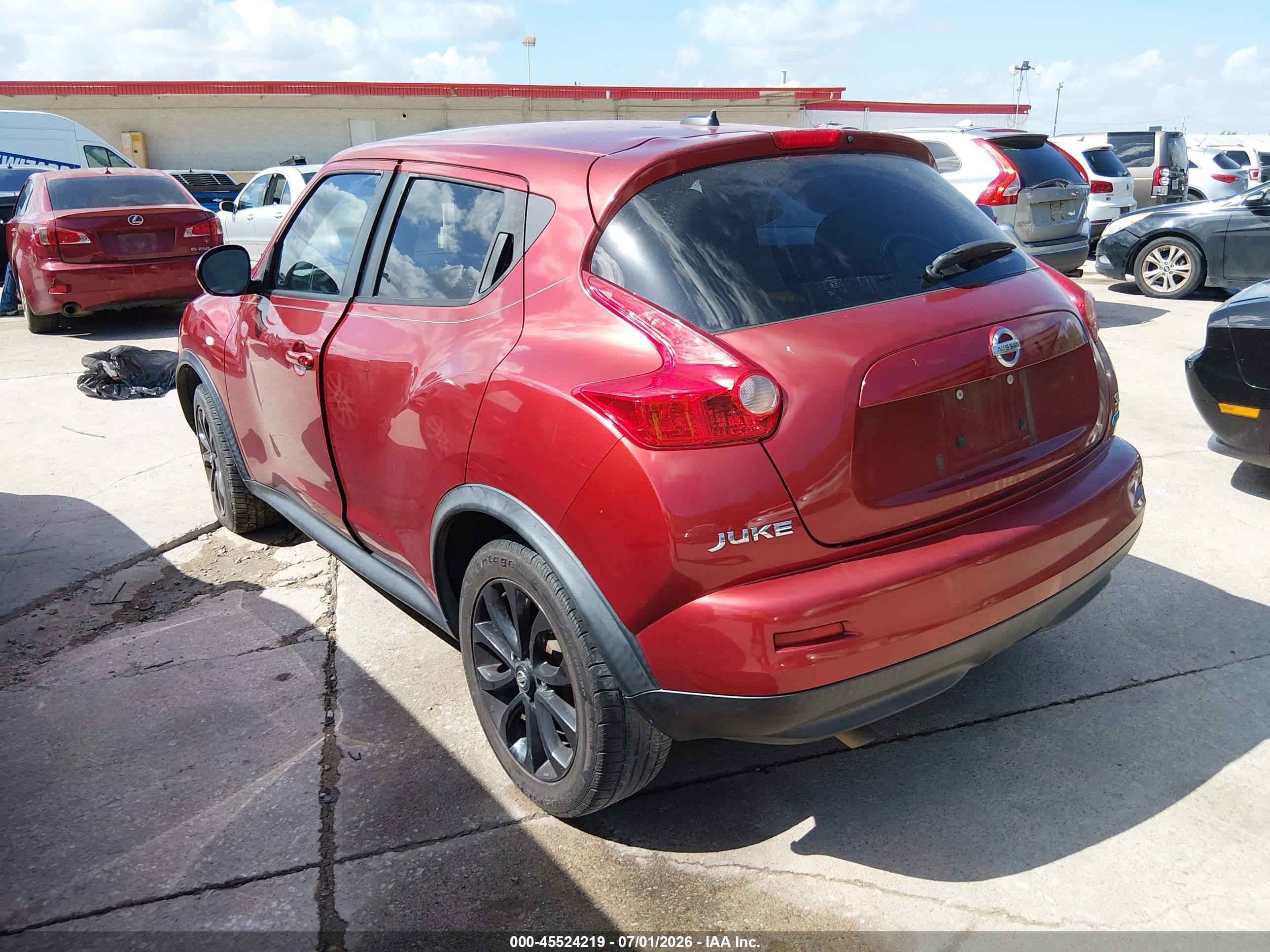 2013 Nissan Juke Sl Burgundy vin: JN8AF5MRXDT208663