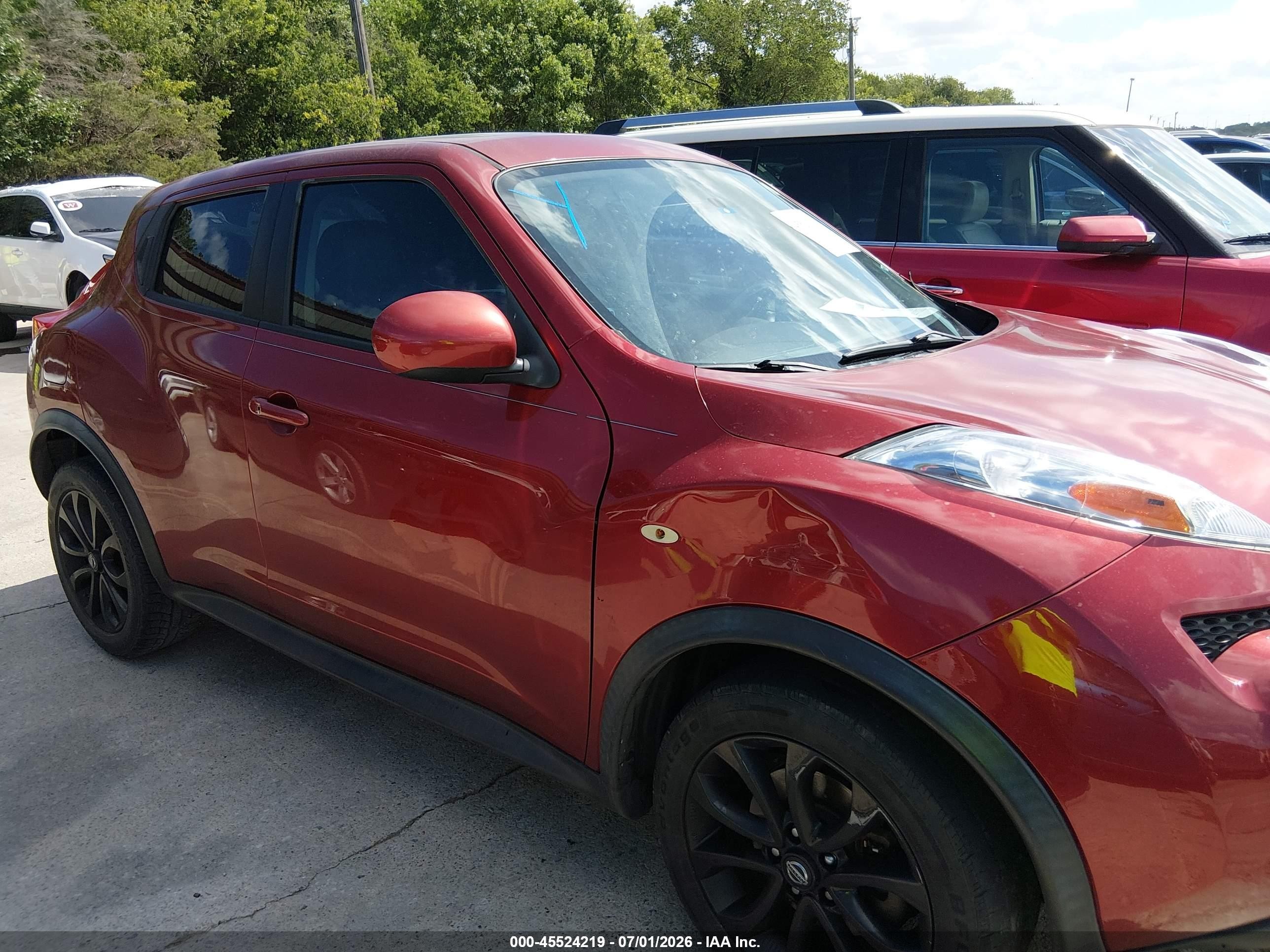 2013 Nissan Juke Sl Burgundy vin: JN8AF5MRXDT208663