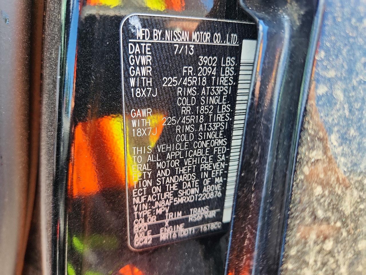 2013 Nissan Juke S Black vin: JN8AF5MRXDT220876