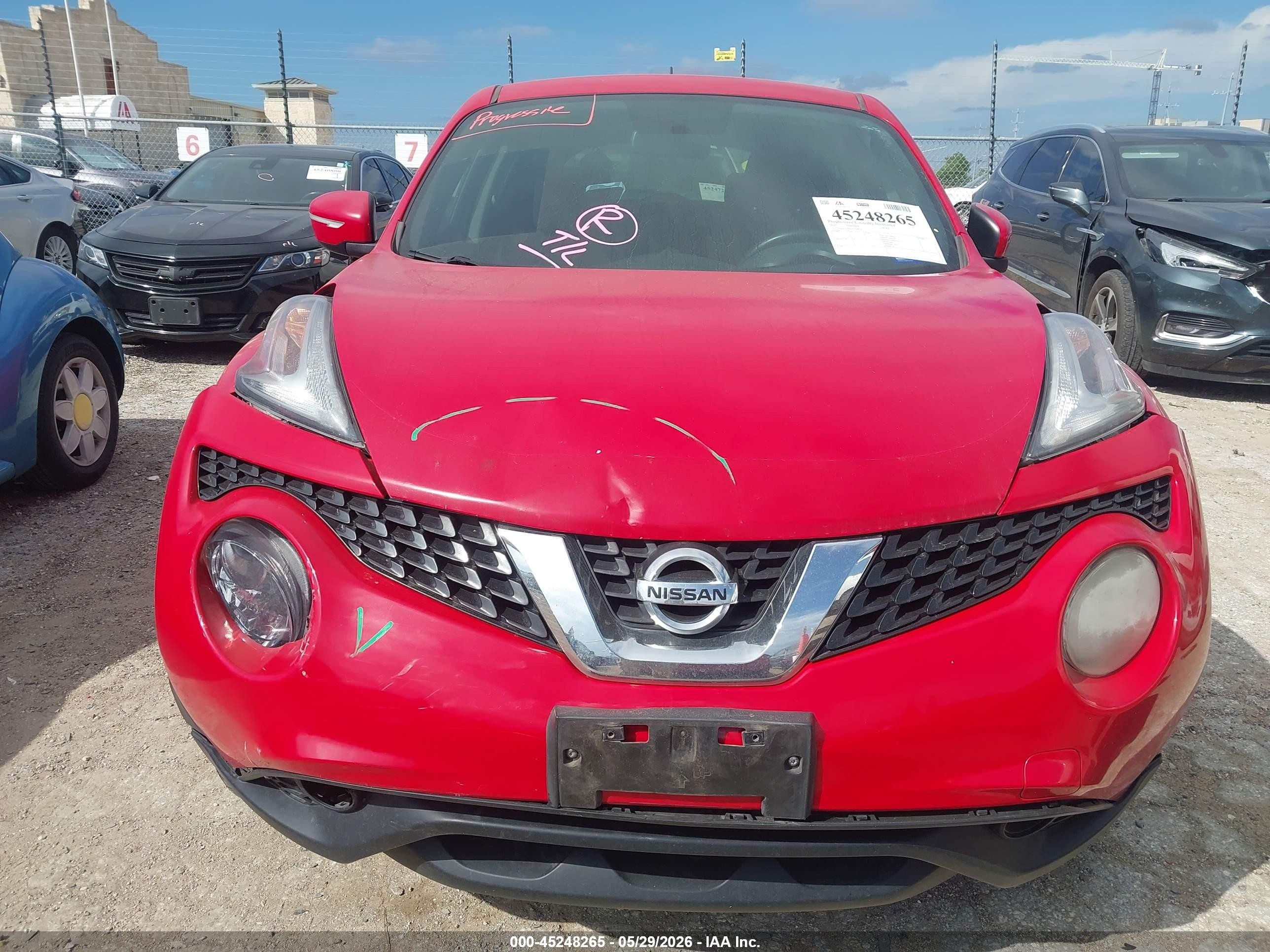 2015 Nissan Juke Sv Red vin: JN8AF5MRXFT500820