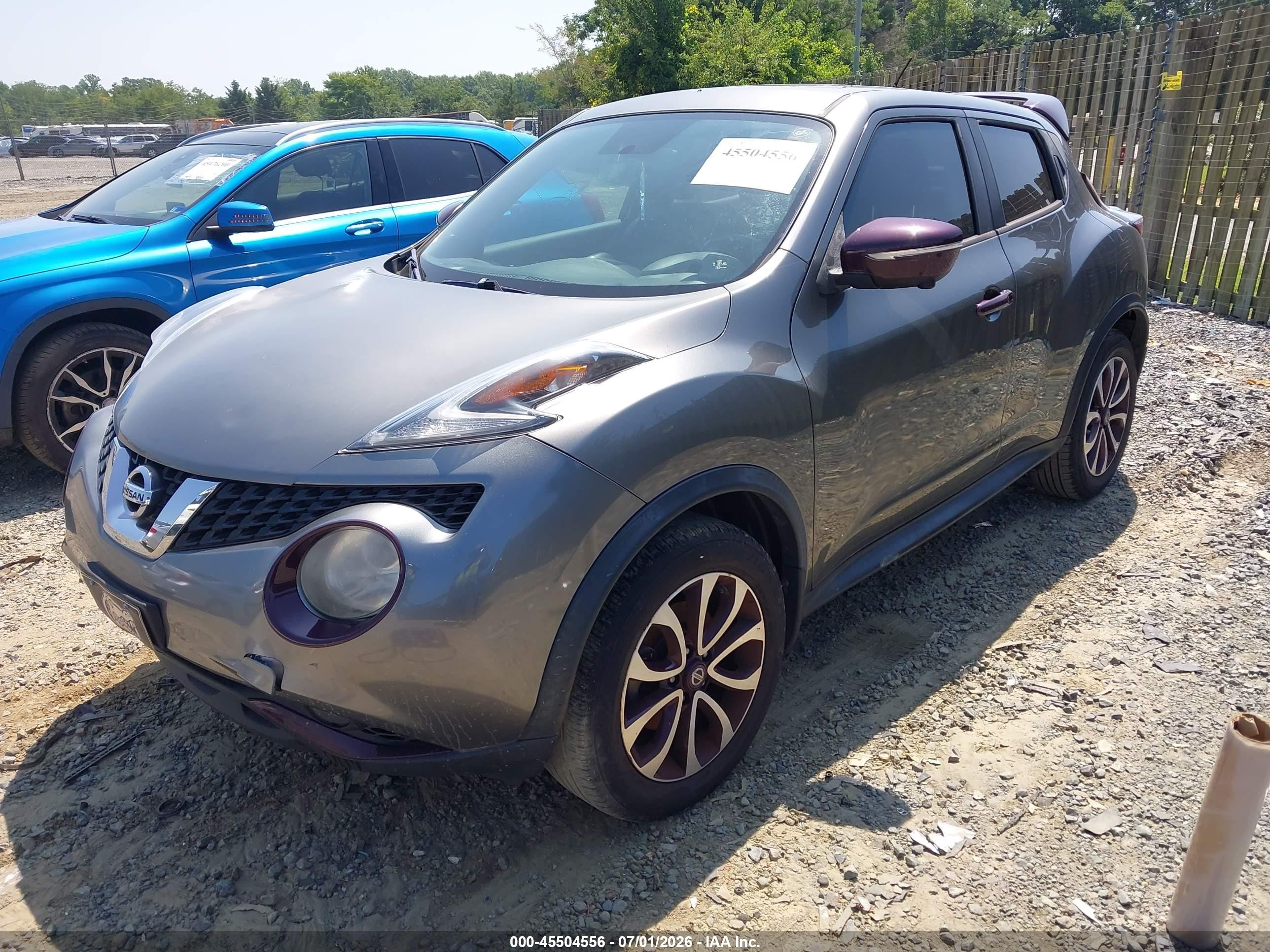 2015 Nissan Juke Sl Серый vin: JN8AF5MRXFT501580