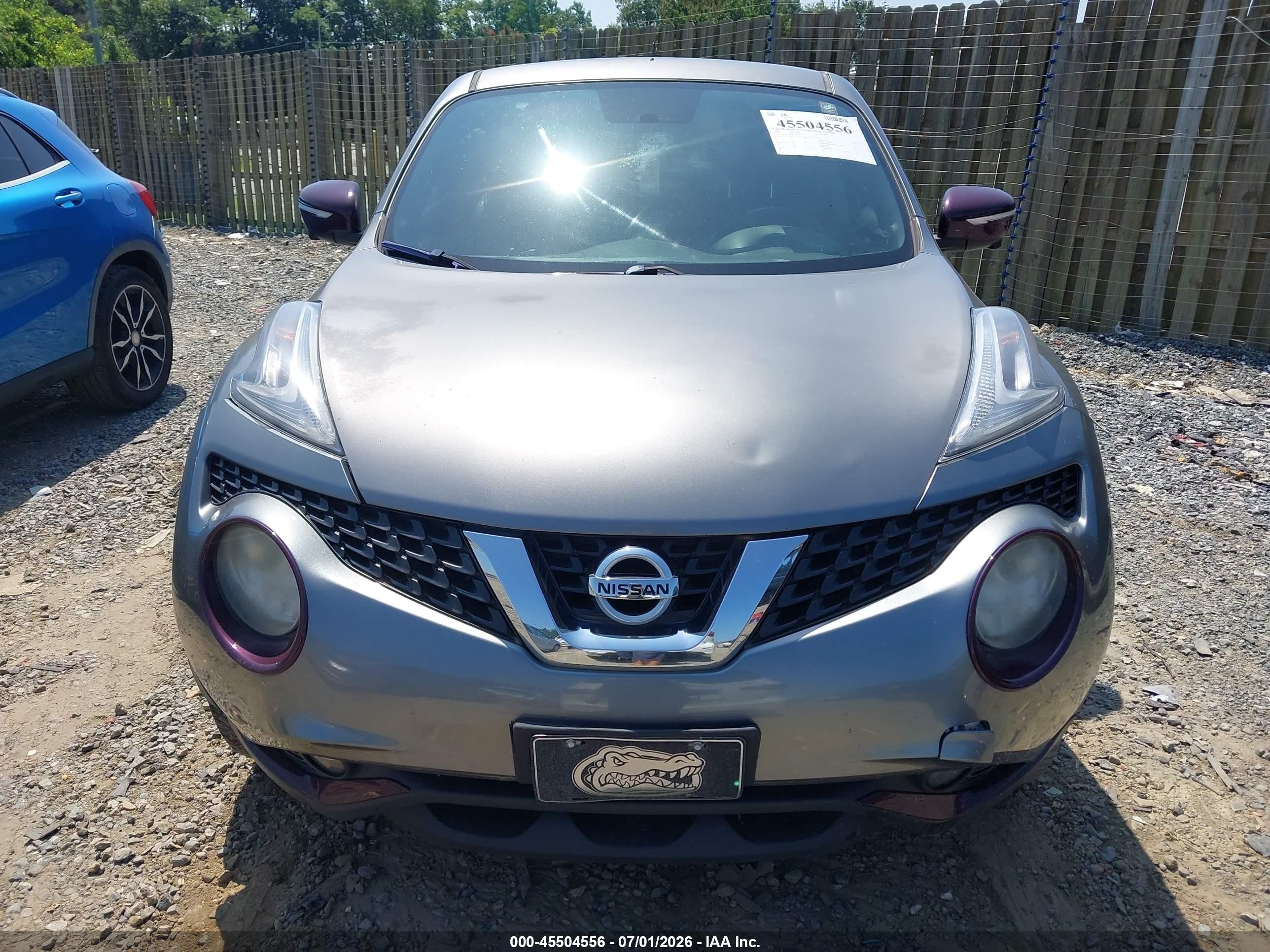 2015 Nissan Juke Sl Серый vin: JN8AF5MRXFT501580