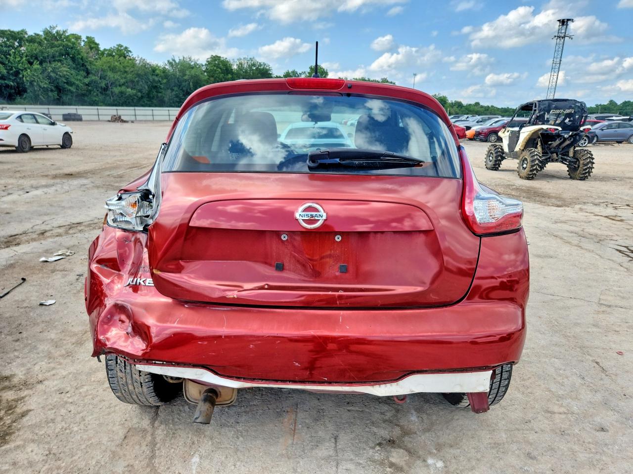 2015 Nissan Juke S Burgundy vin: JN8AF5MRXFT509730