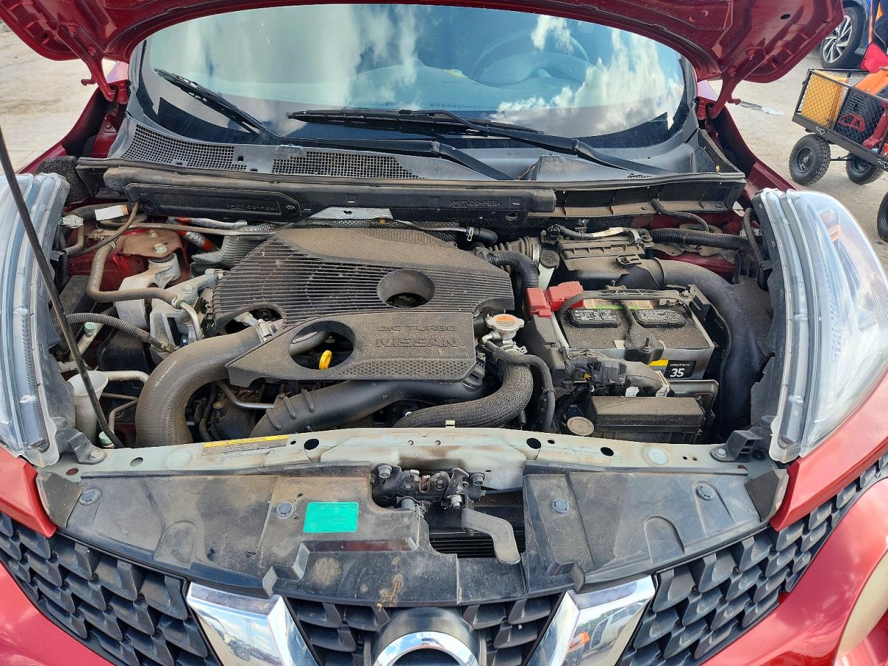 2015 Nissan Juke S Burgundy vin: JN8AF5MRXFT509730