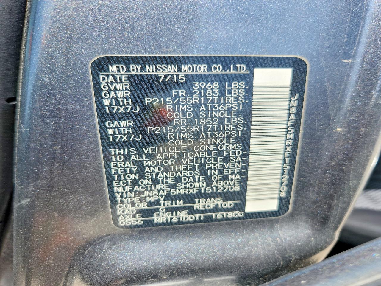 2015 Nissan Juke S Silver vin: JN8AF5MRXFT512708