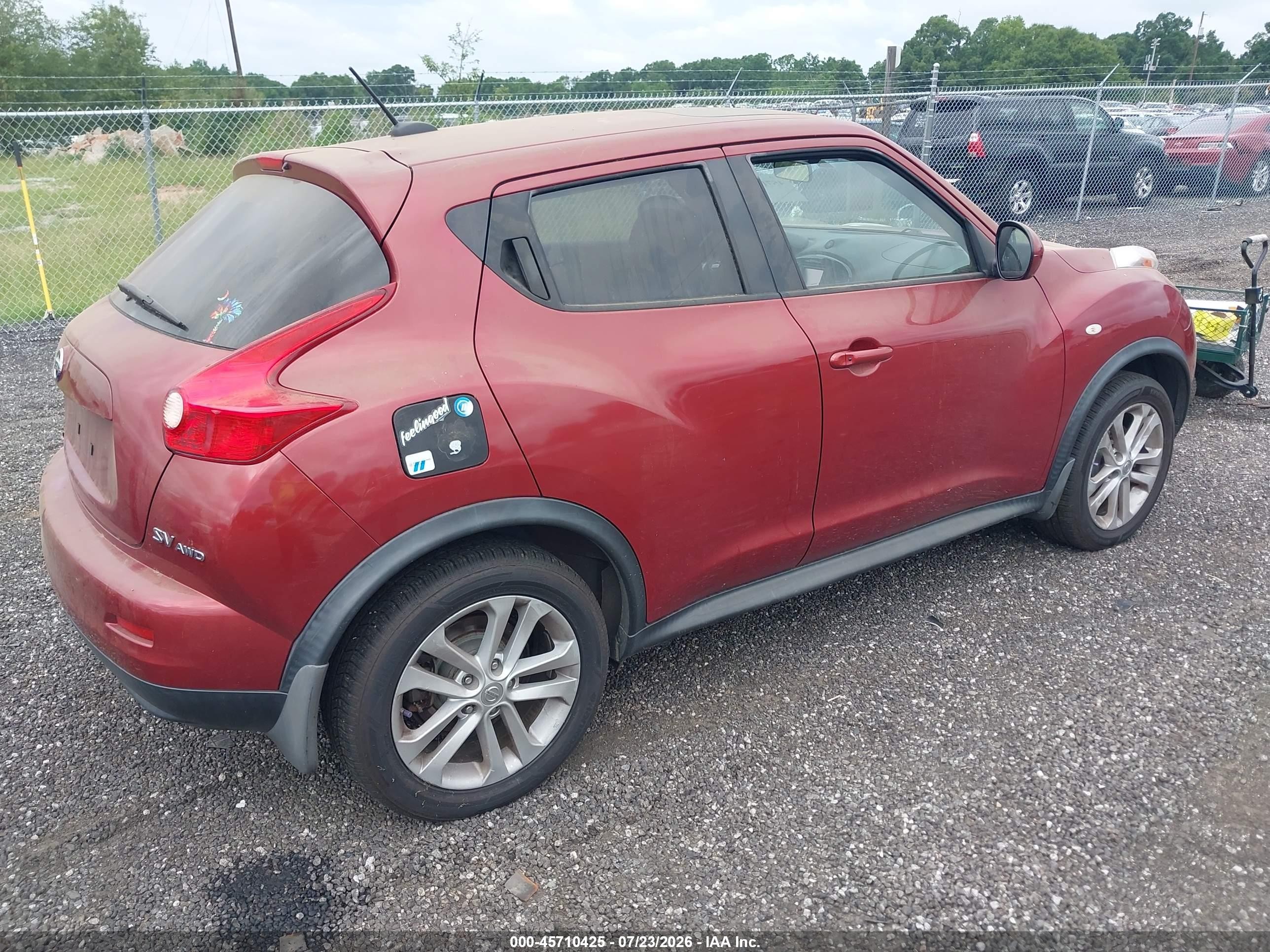 2011 Nissan Juke Sv Red vin: JN8AF5MV0BT006649