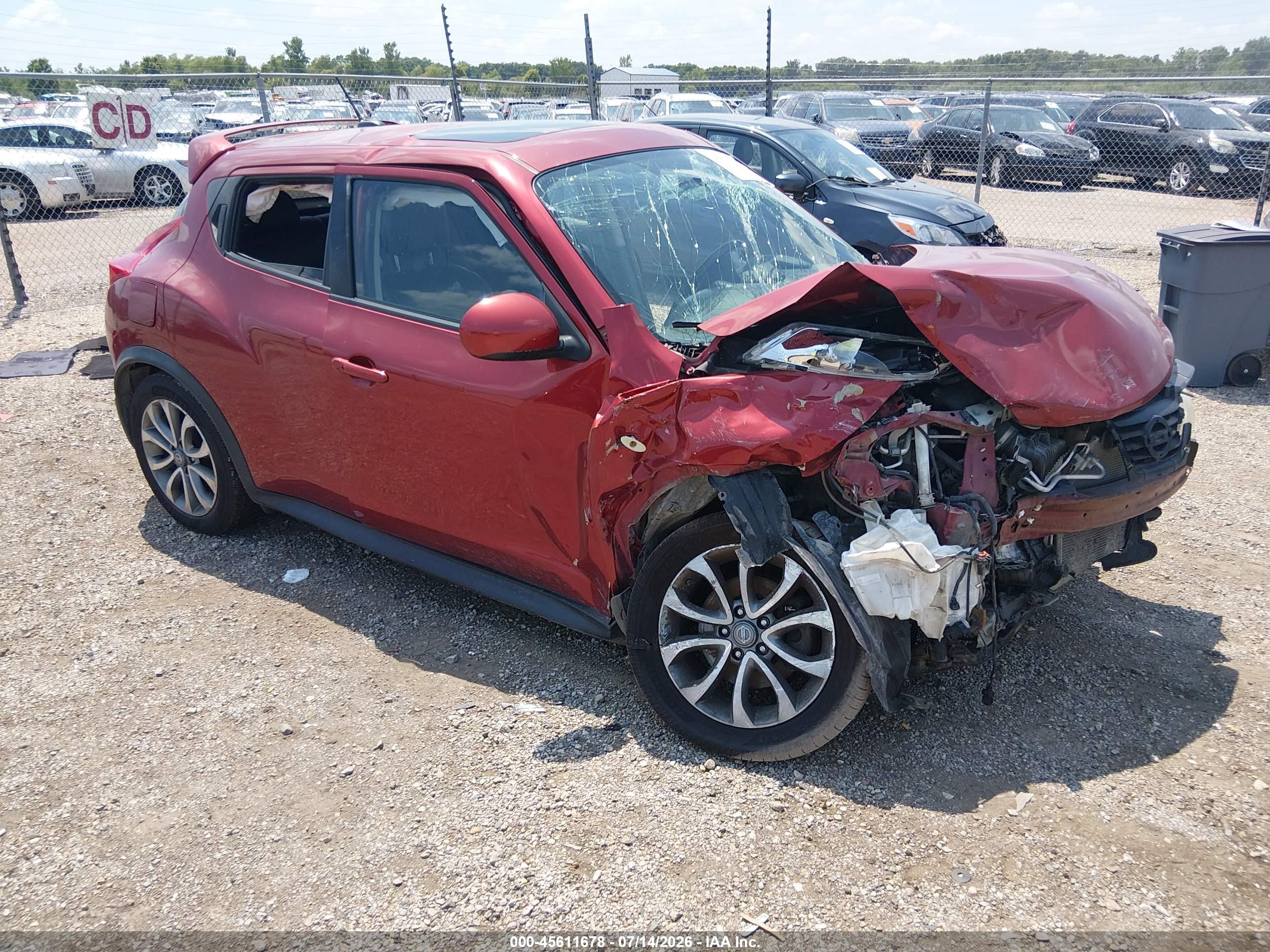 2013 Nissan Juke Sl Red vin: JN8AF5MV0DT214260