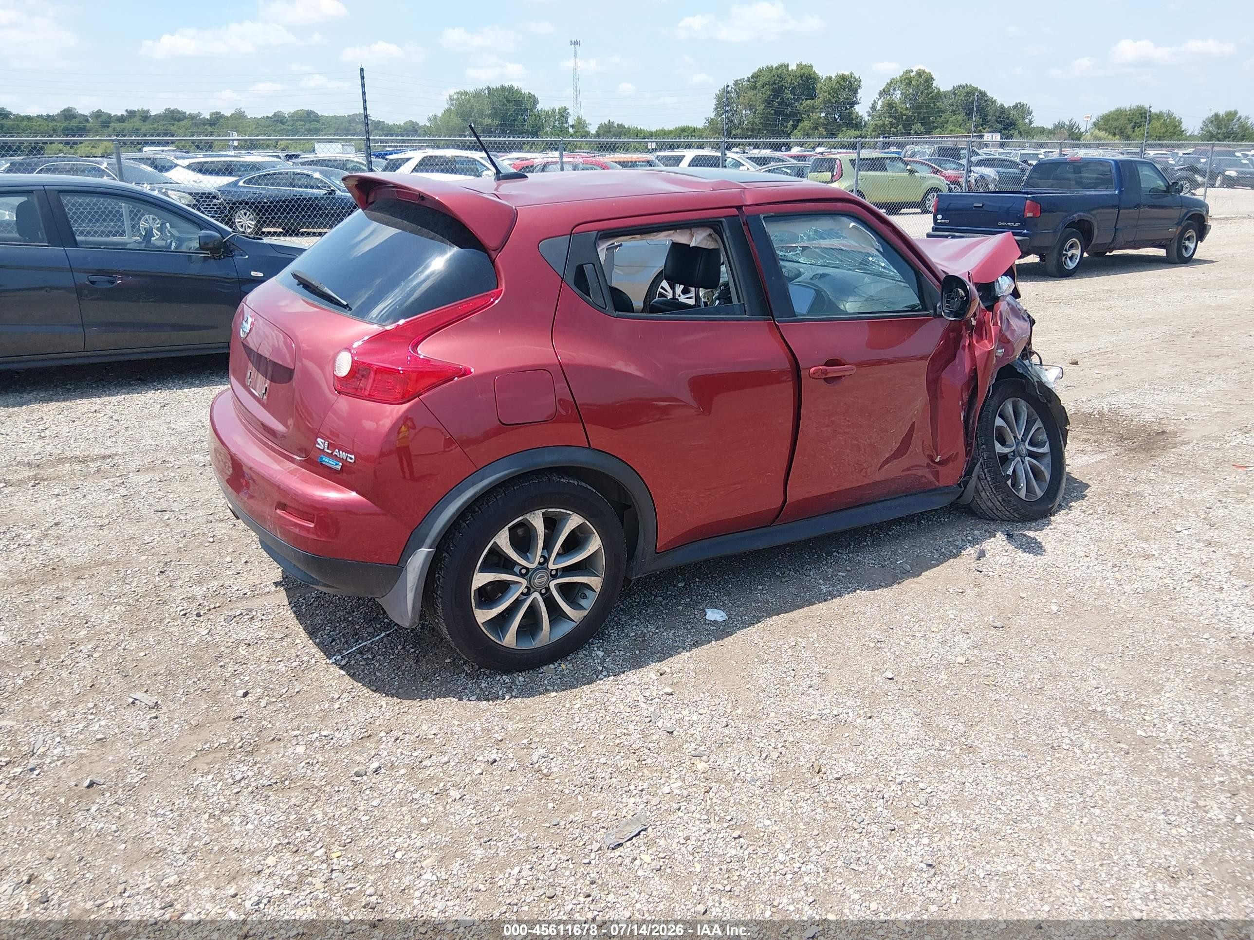 2013 Nissan Juke Sl Red vin: JN8AF5MV0DT214260