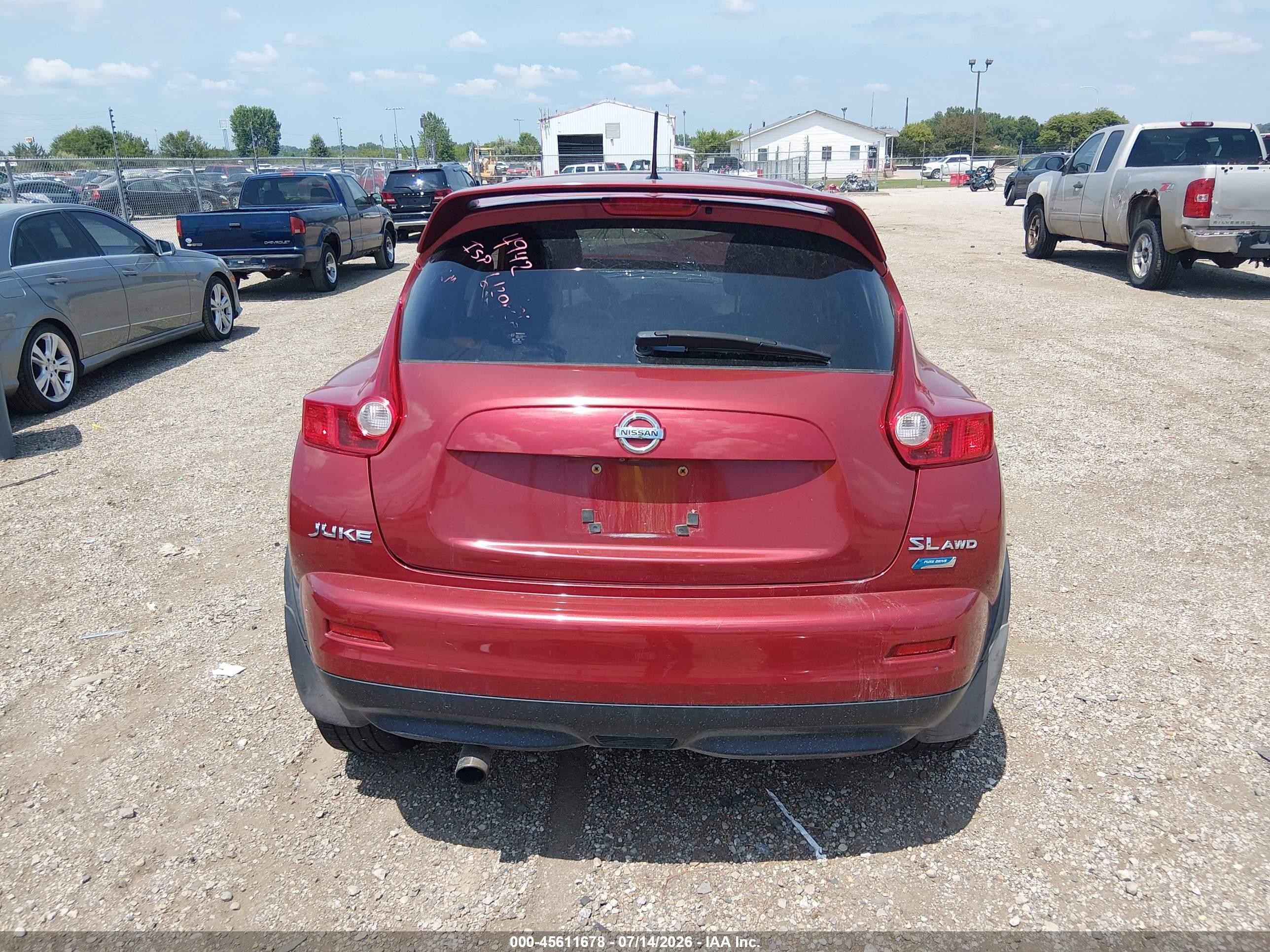 2013 Nissan Juke Sl Red vin: JN8AF5MV0DT214260