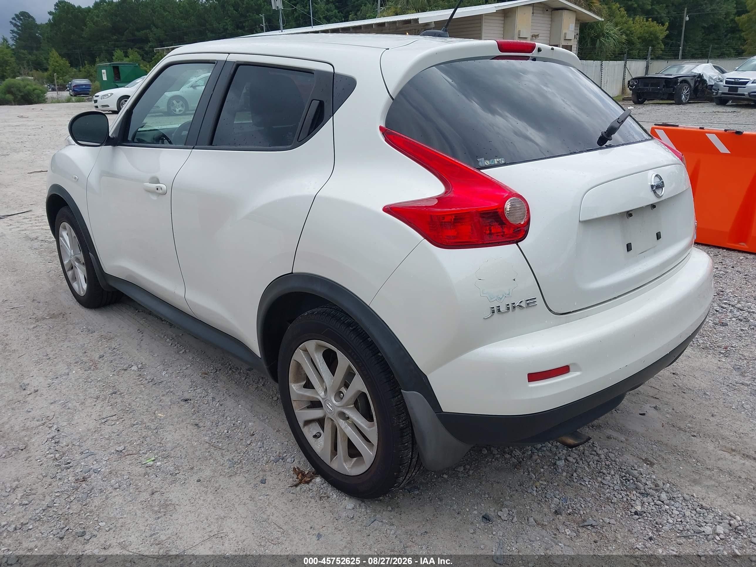 2013 Nissan Juke Sv White vin: JN8AF5MV0DT222777