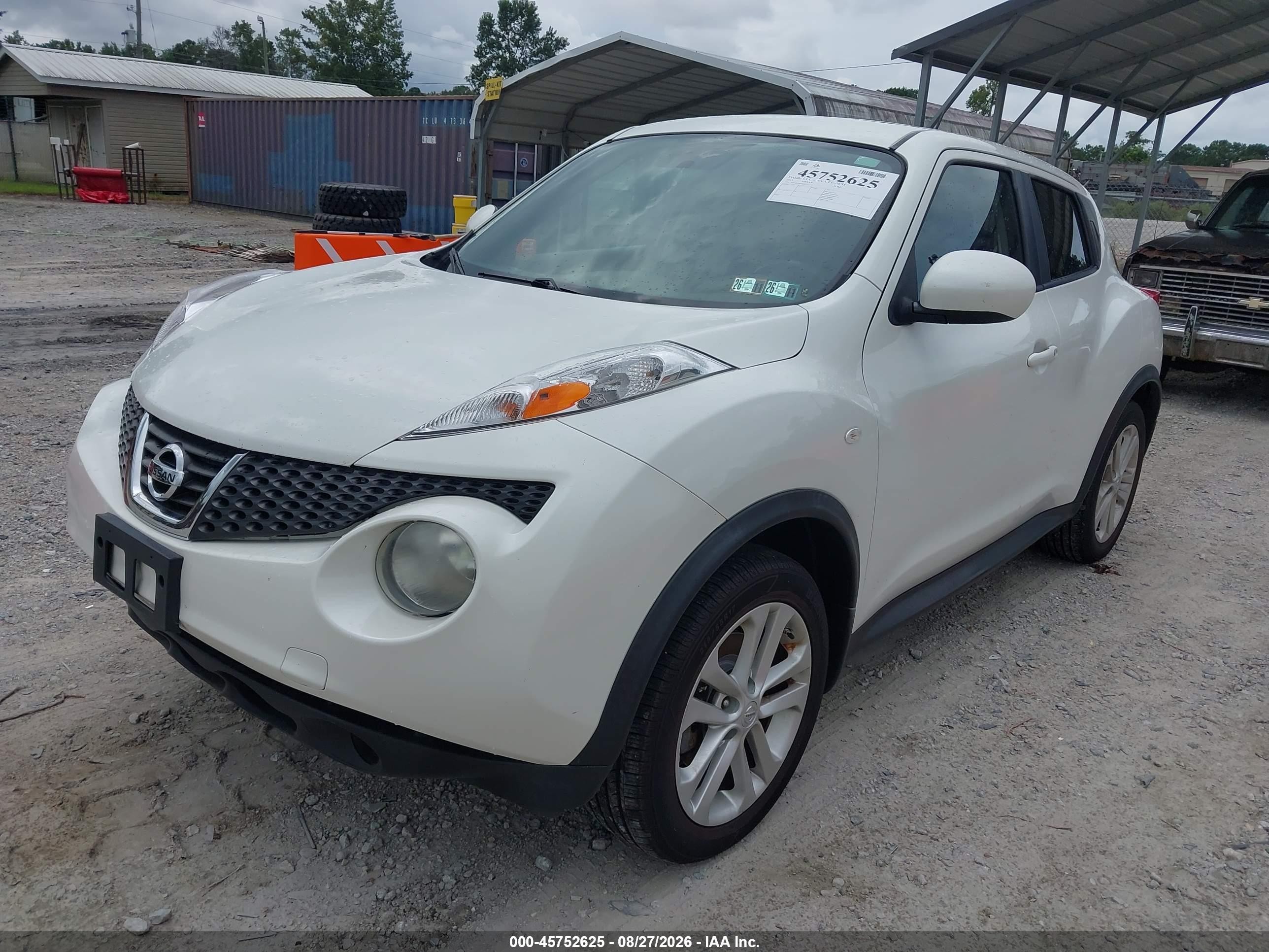 2013 Nissan Juke Sv White vin: JN8AF5MV0DT222777