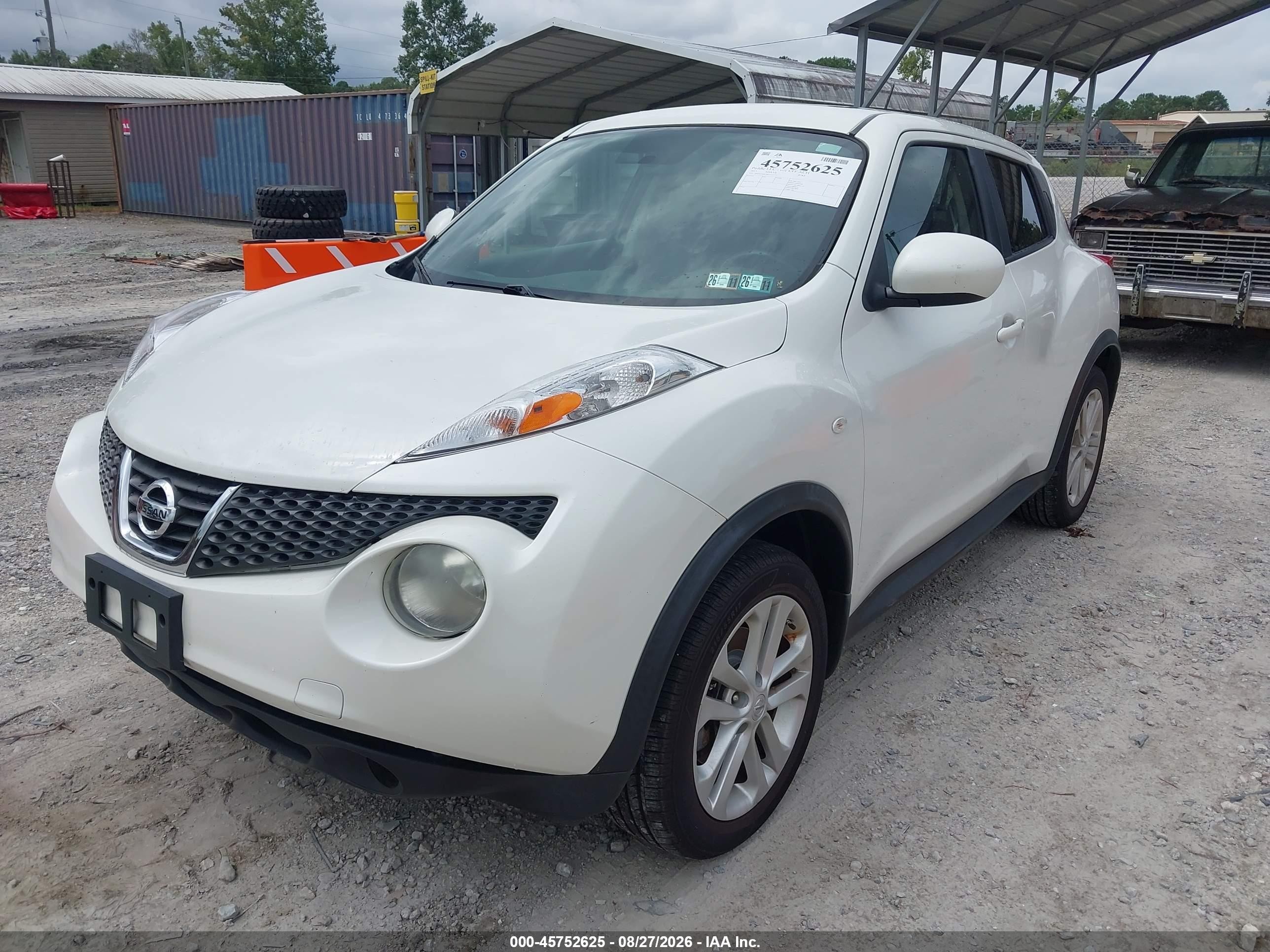 2013 Nissan Juke Sv White vin: JN8AF5MV0DT222777