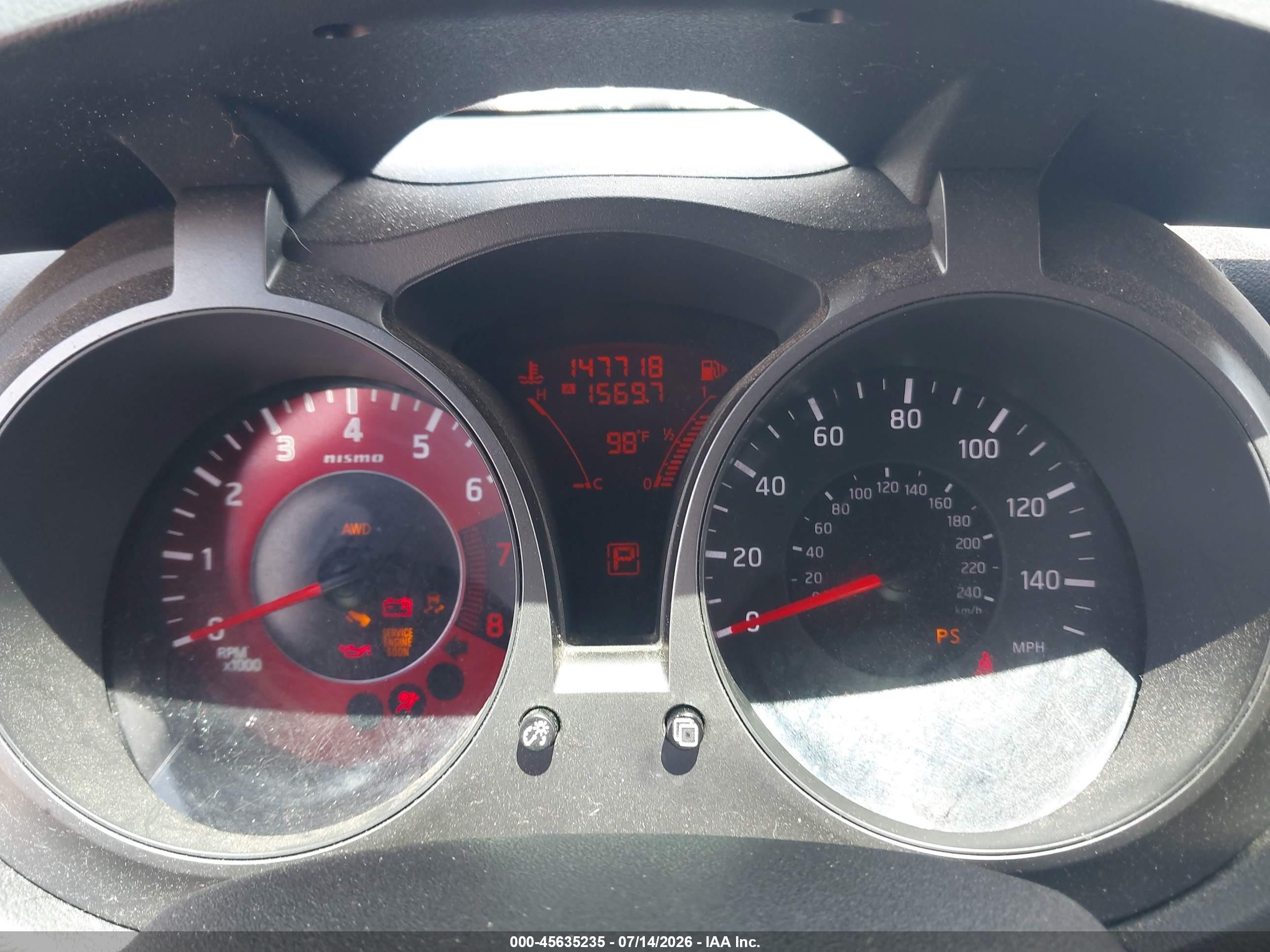 2015 Nissan Juke Nismo Black vin: JN8AF5MV0FT562191